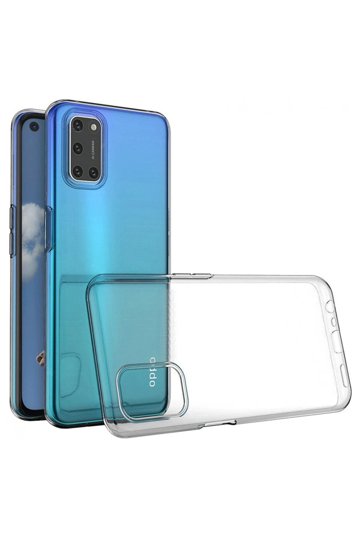 Newface Oppo A52 Kılıf Lüx Şeffaf Silikon