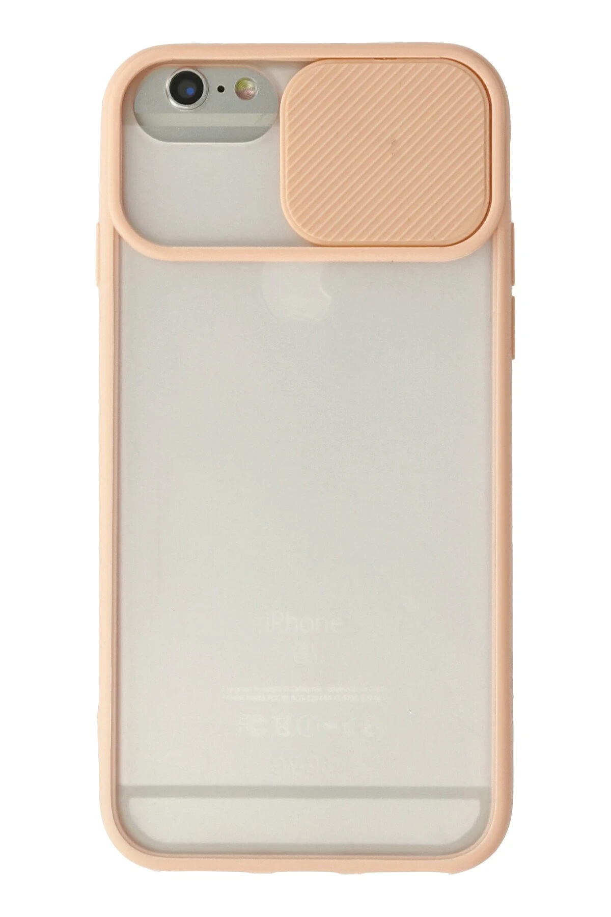 Newface iPhone 6 Plus Kılıf Palm Buzlu Kamera Sürgülü Silikon - Pembe