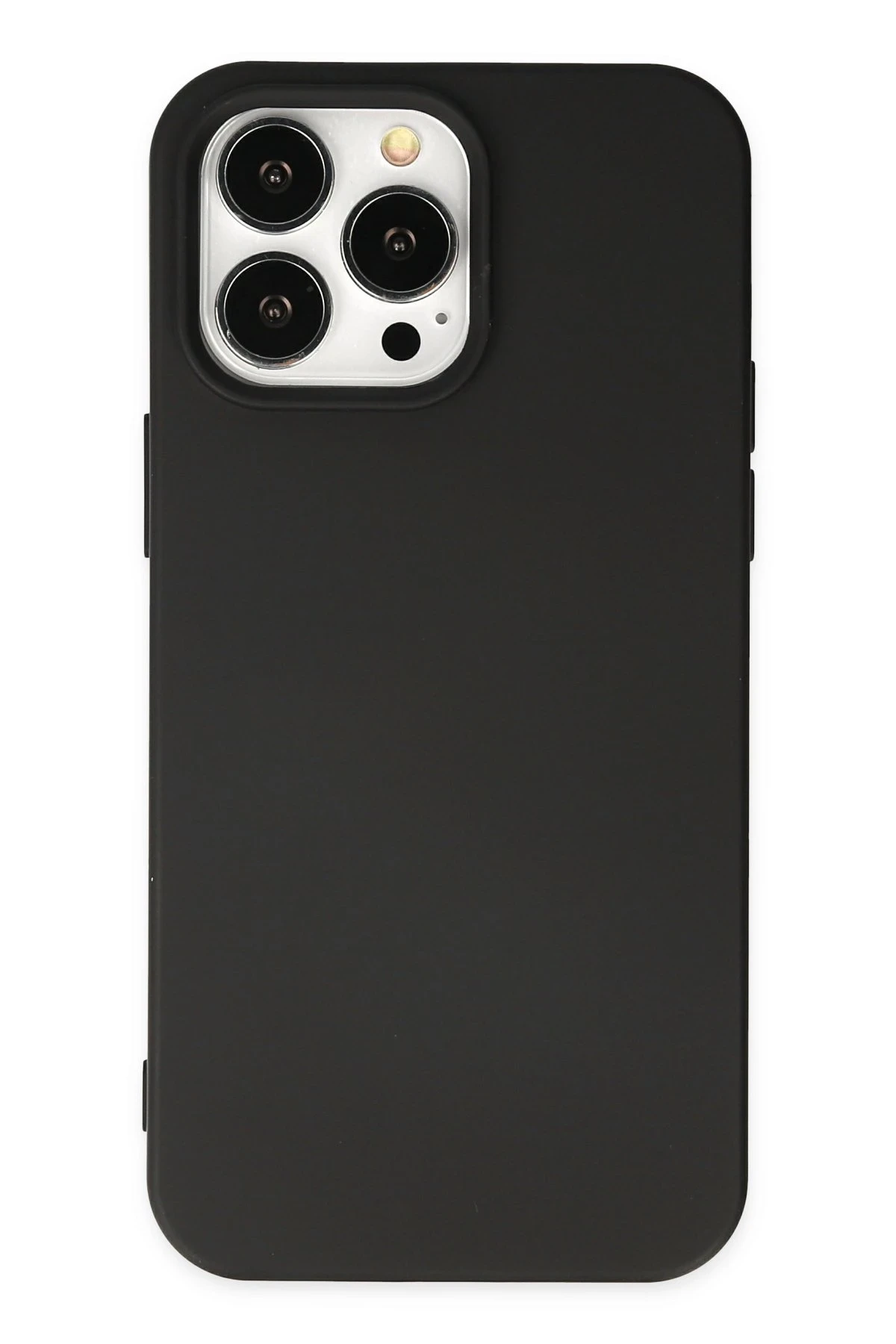 Newface iPhone 15 Pro Kılıf Nano içi Kadife Silikon - Siyah