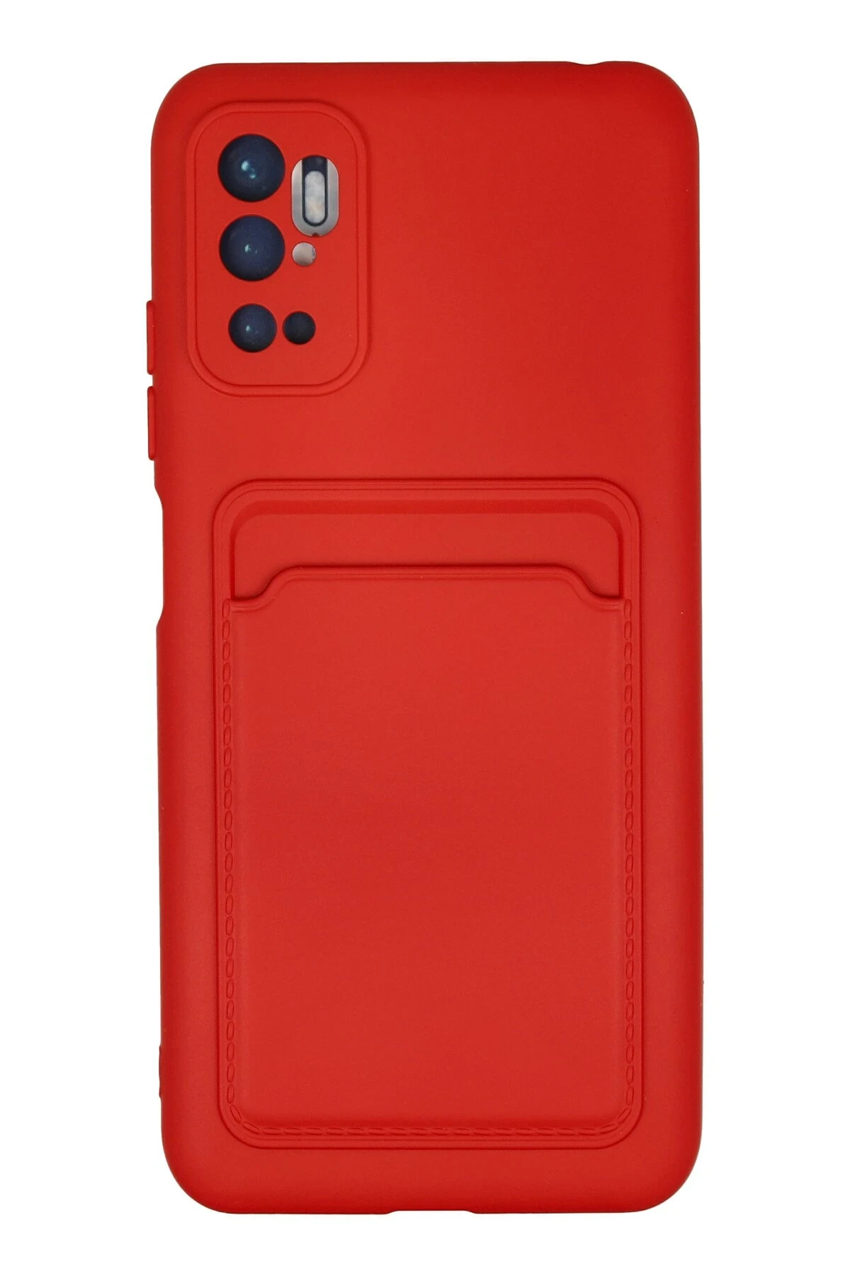 Newface Xiaomi Redmi Note 11 SE Kılıf Kelvin Kartvizitli Silikon - Kırmızı