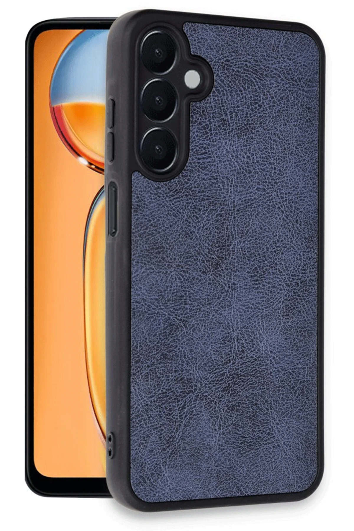 Newface Samsung Galaxy A36 Kılıf Aras Deri Kapak - Lacivert