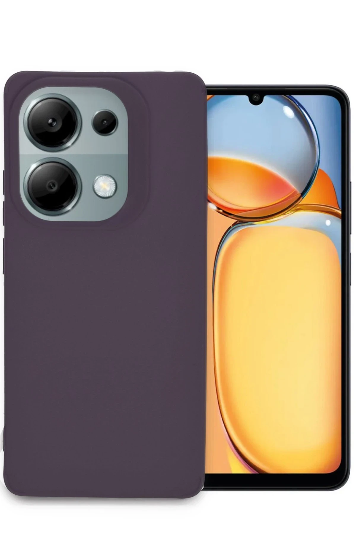 Newface Xiaomi Redmi Note 13 4G Kılıf Petro Silikon - Mürdüm