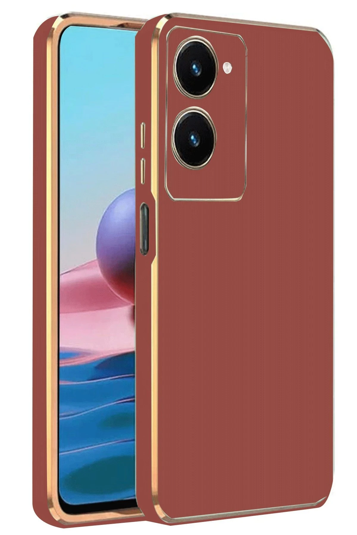 Newface Vivo Y18 Kılıf Volet Silikon - Kırmızı