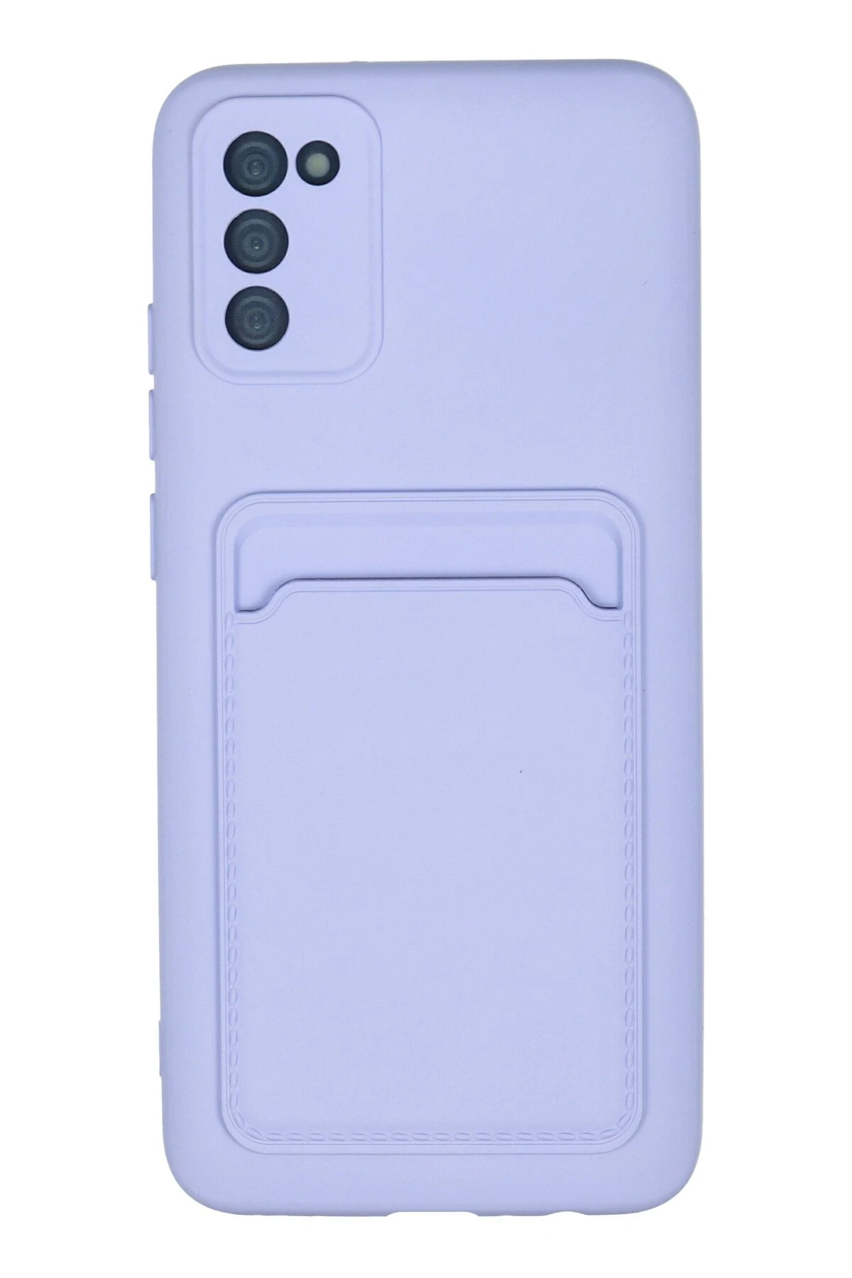 Newface Samsung Galaxy A02S Kılıf Kelvin Kartvizitli Silikon - Lila