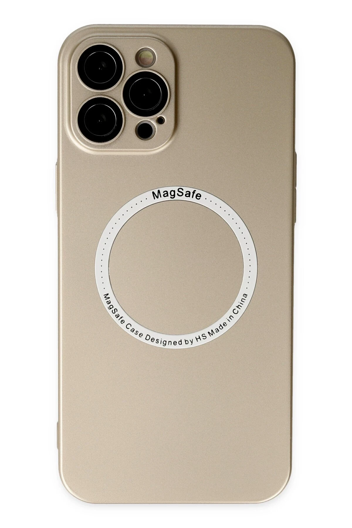 Newface iPhone 12 Pro Max Kılıf Jack Magneticsafe Lens Silikon - Gold