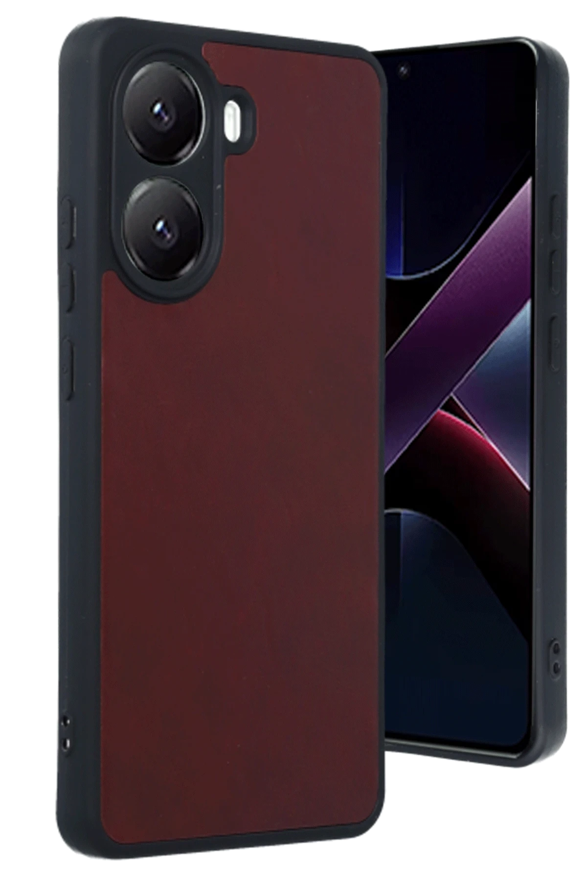 Newface Xiaomi Poco X7 Pro Kılıf Aras Deri Kapak - Bordo
