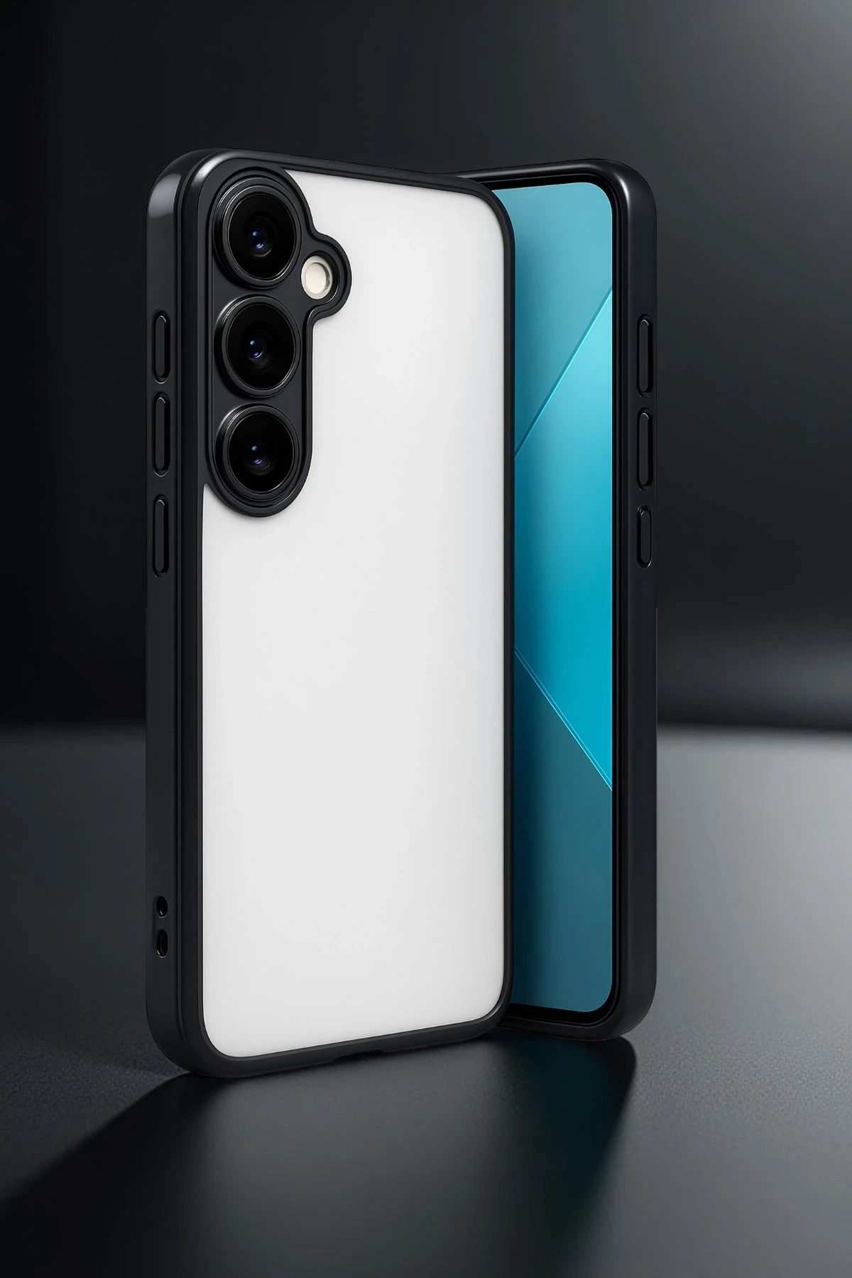 Newface Samsung Galaxy A24 4G Prime Kılıf Razer Lensli Silikon - Siyah