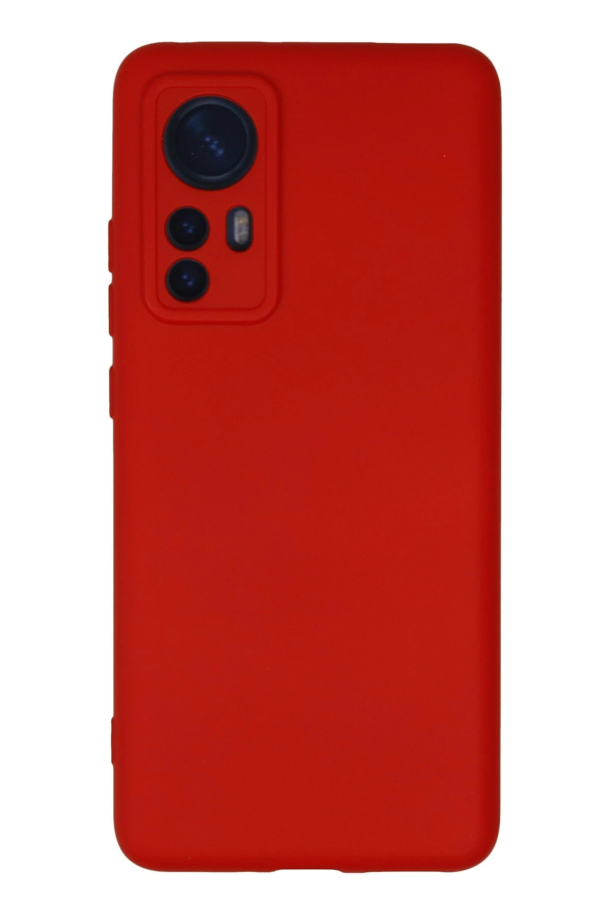 Newface Xiaomi Mi 12 Kılıf Nano içi Kadife Silikon - Kırmızı