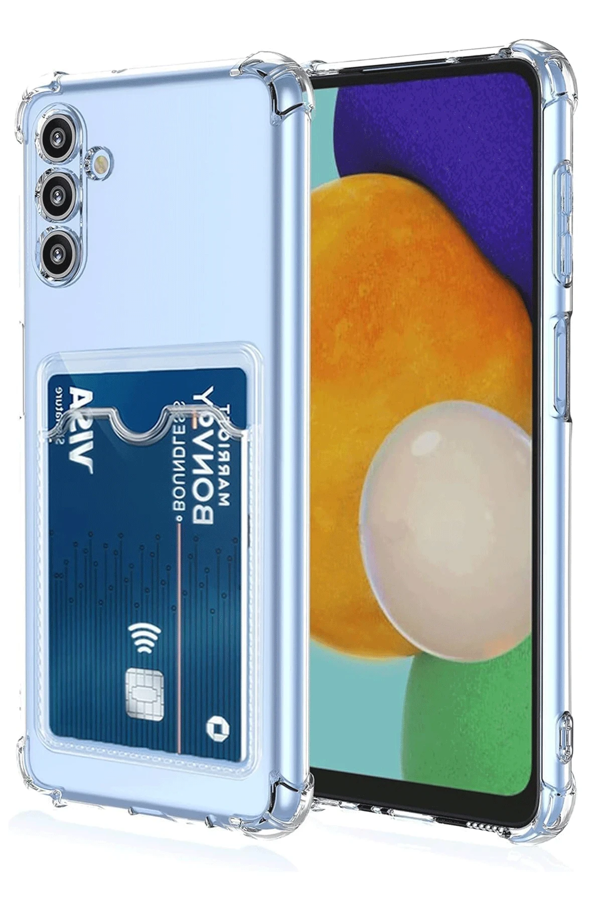 Newface Samsung Galaxy A26 Kılıf Kart Şeffaf Silikon - Şeffaf