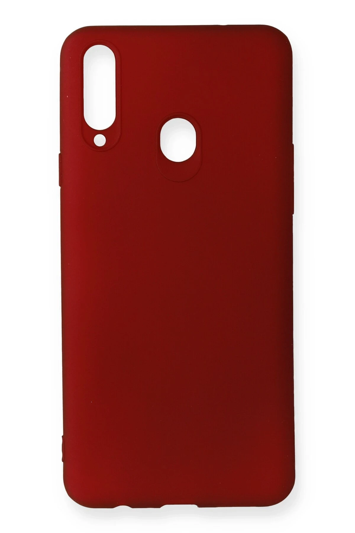 Newface Samsung Galaxy A20S Kılıf First Silikon - Bordo