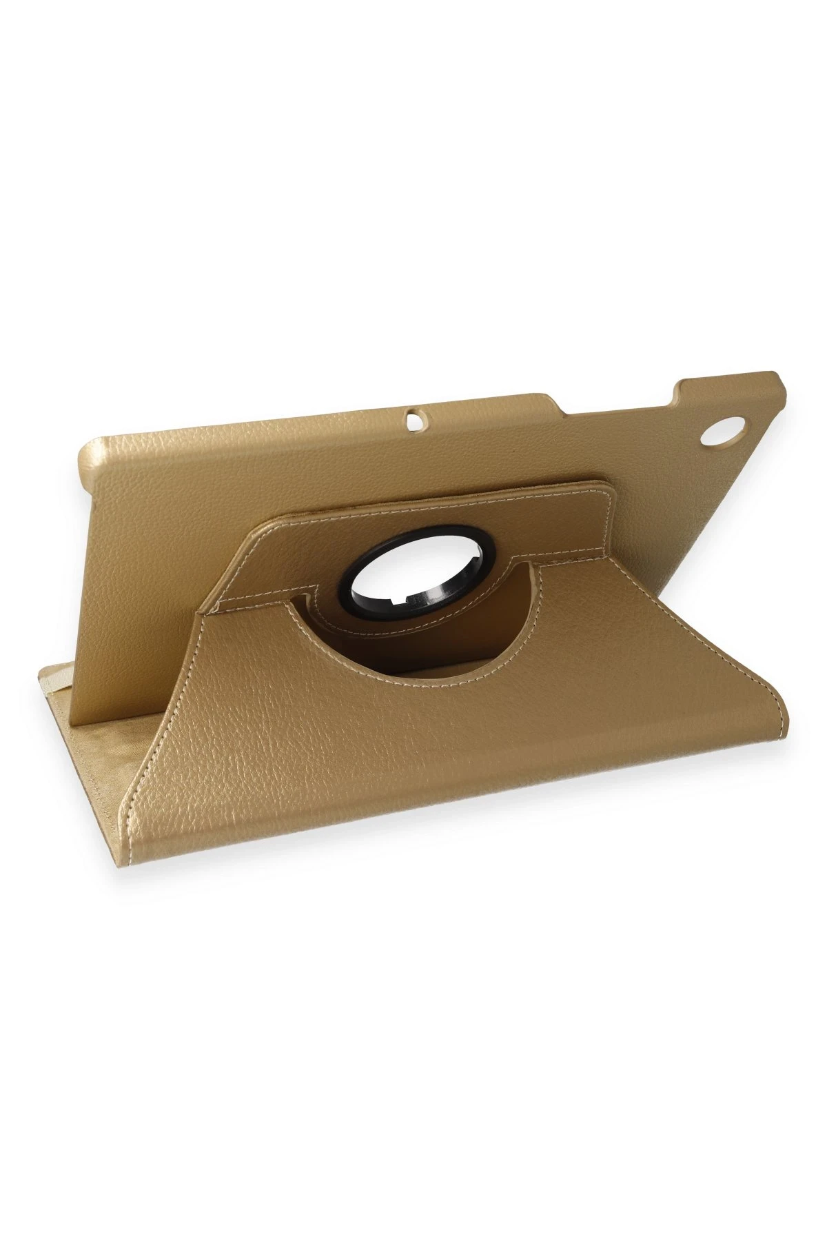 Newface Samsung Galaxy X200 Tab A8 10.5 Kılıf 360 Tablet Deri Kılıf - Gold