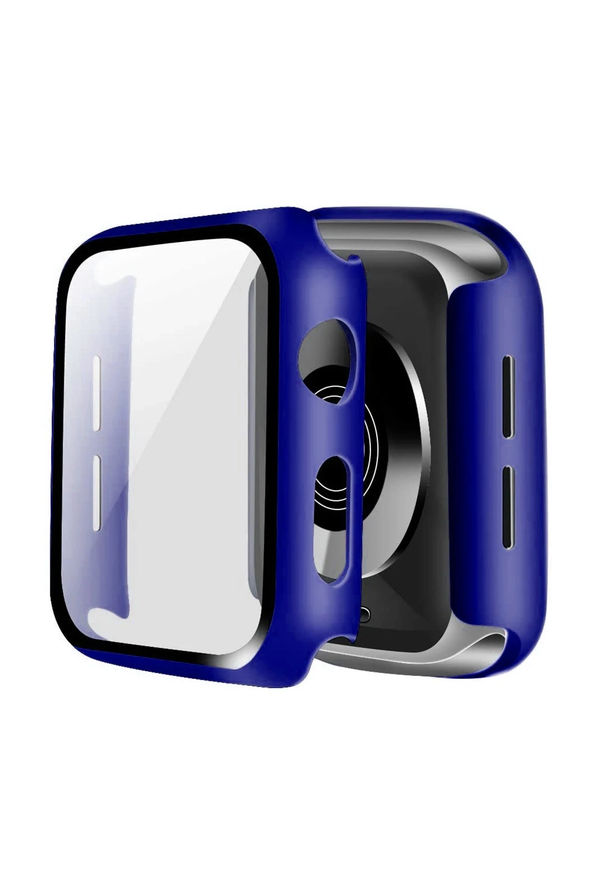 Newface Apple Watch 38mm Camlı Kasa Ekran Koruyucu - Lacivert