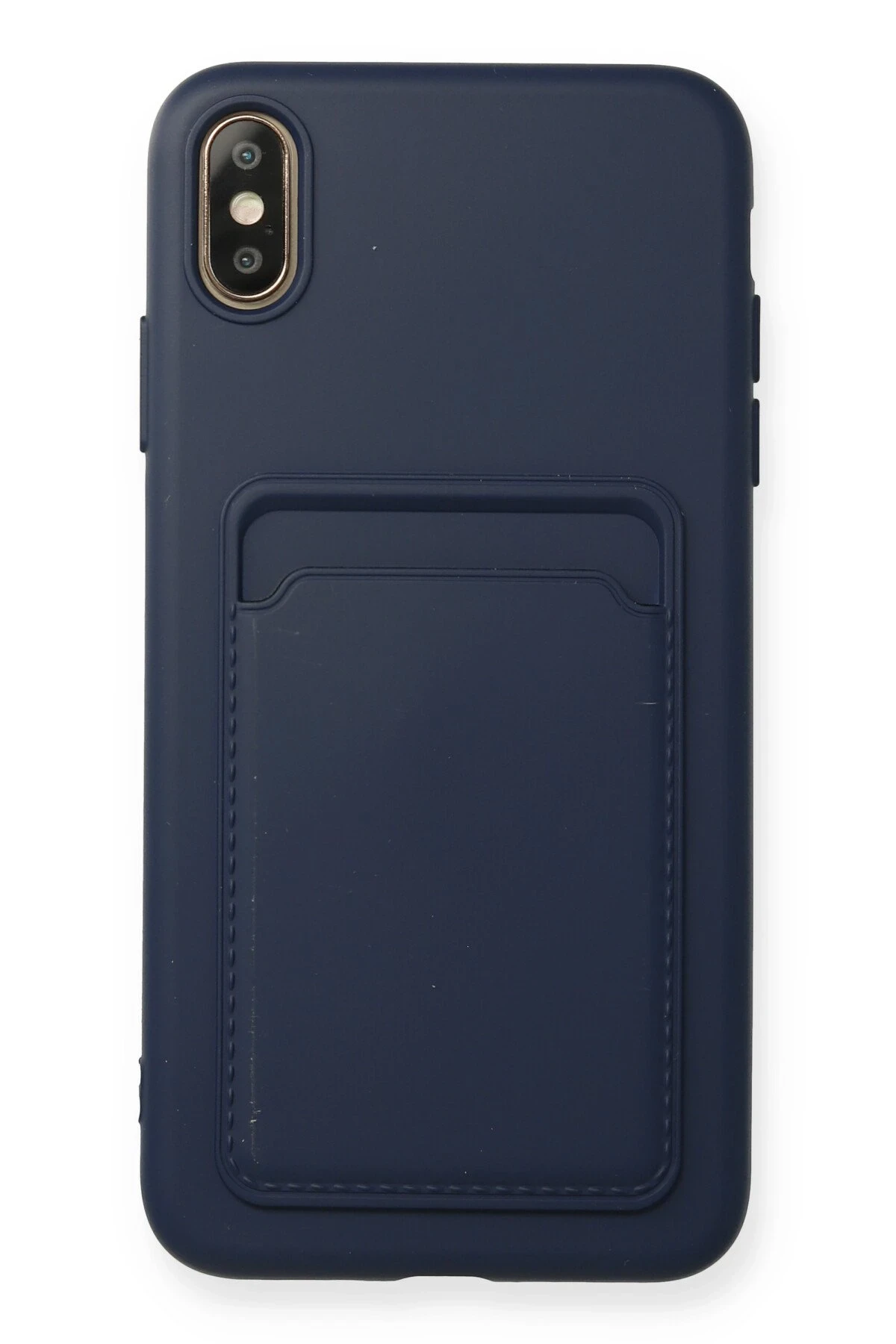 Newface iPhone XS Max Kılıf Kelvin Kartvizitli Silikon - Lacivert