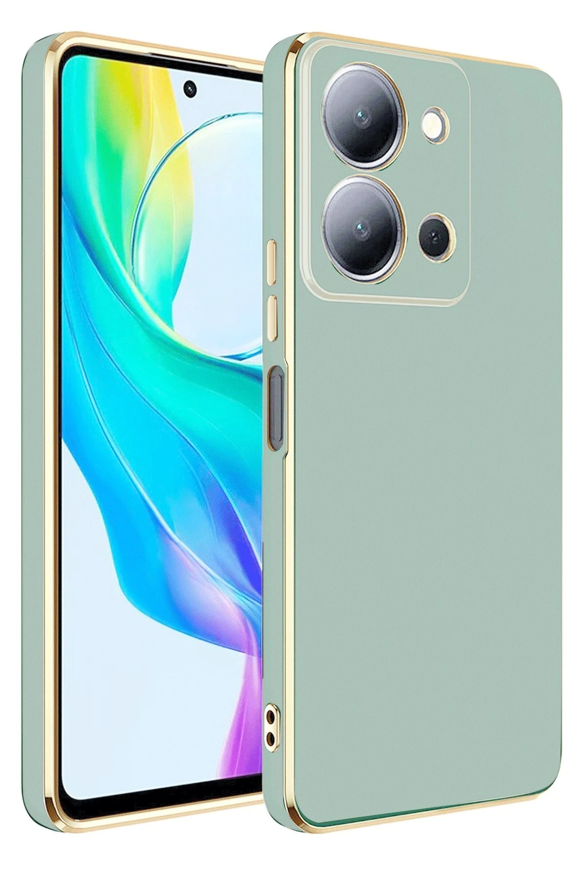 Newface Vivo Y36 Kılıf Volet Silikon - Açık Yeşil
