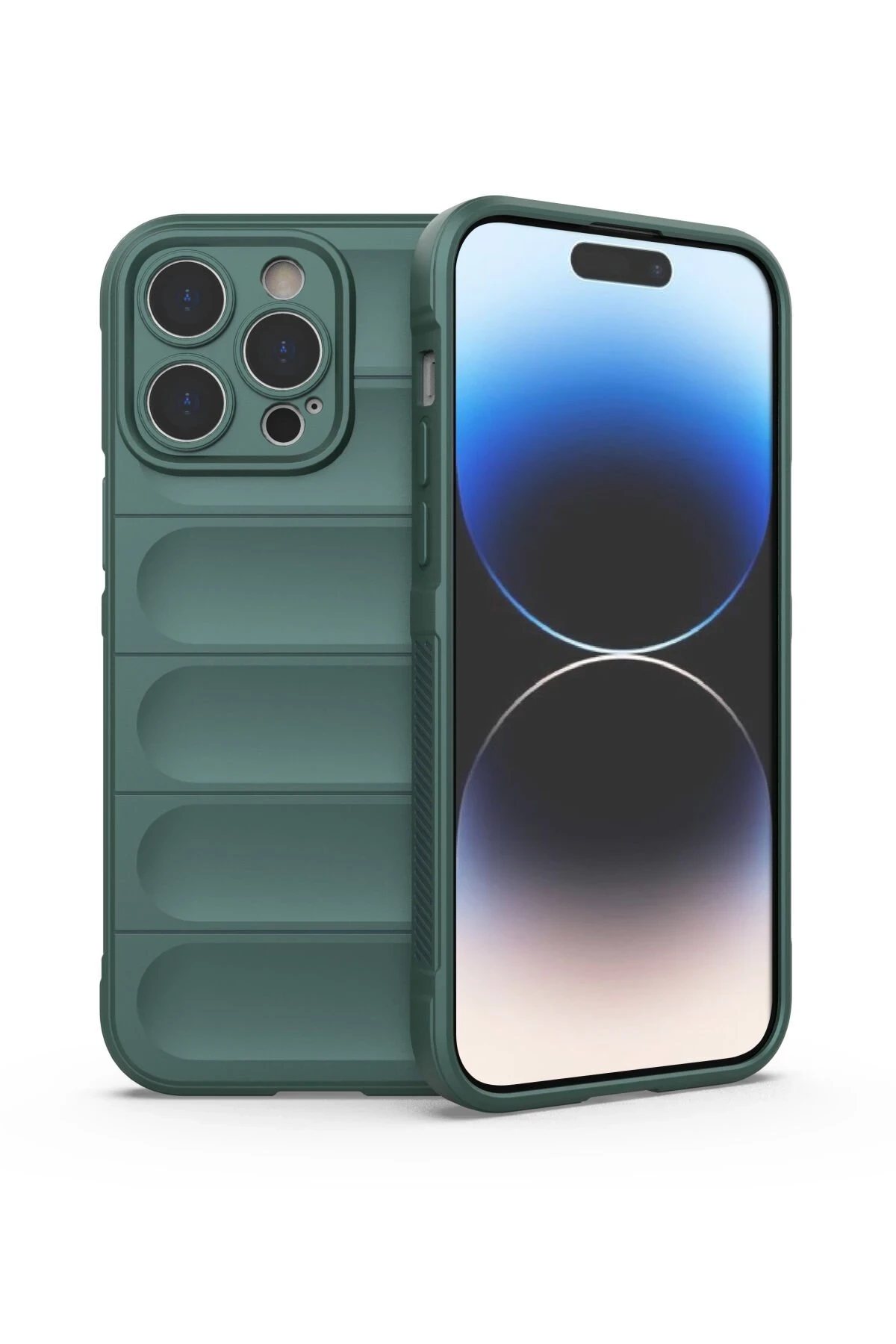 Newface iPhone 13 Pro Kılıf Optimum Silikon - Koyu Yeşil