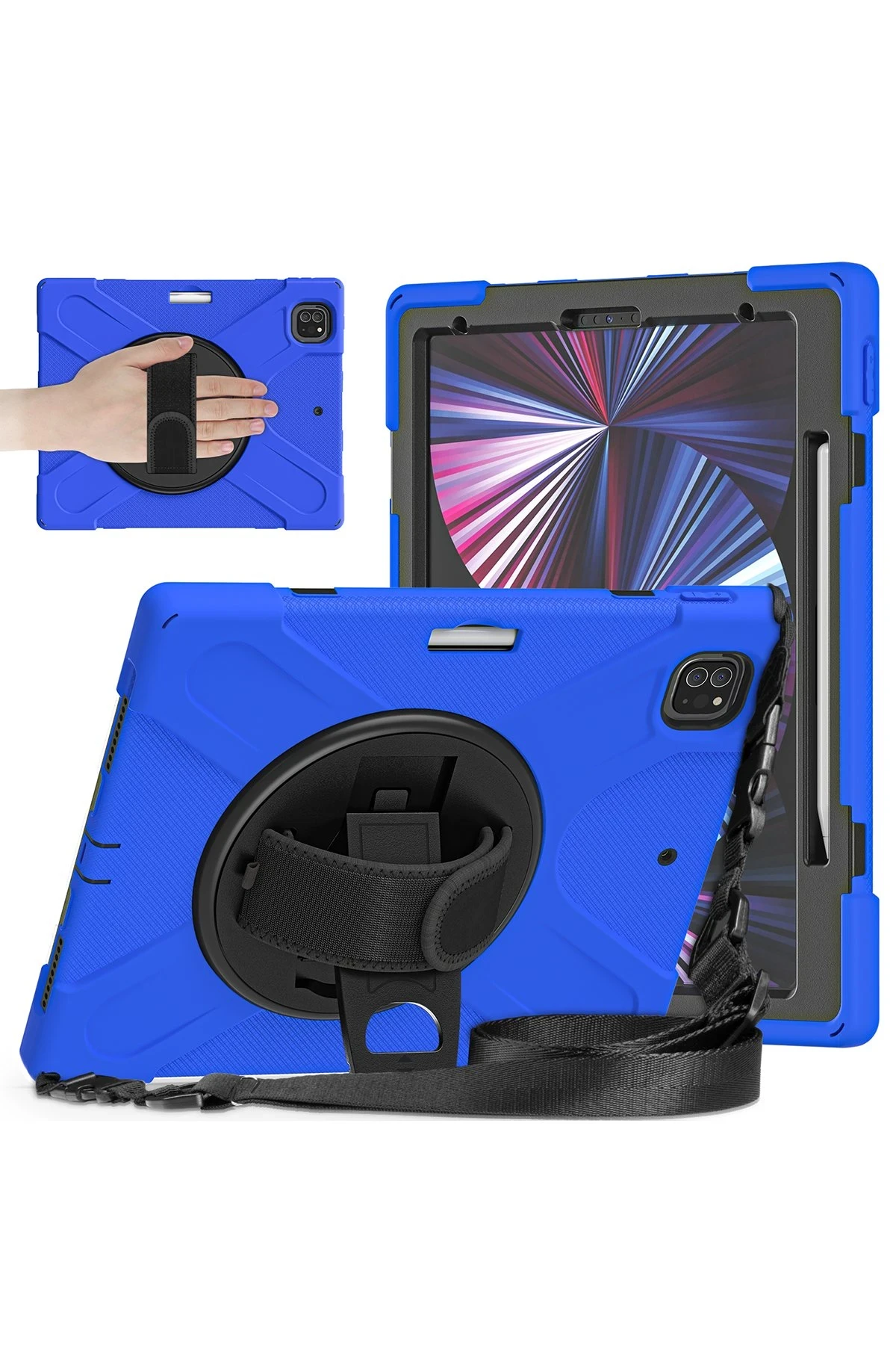 Newface iPad Pro 12.9 (2020) Kılıf Amazing Tablet Kapak - Mavi