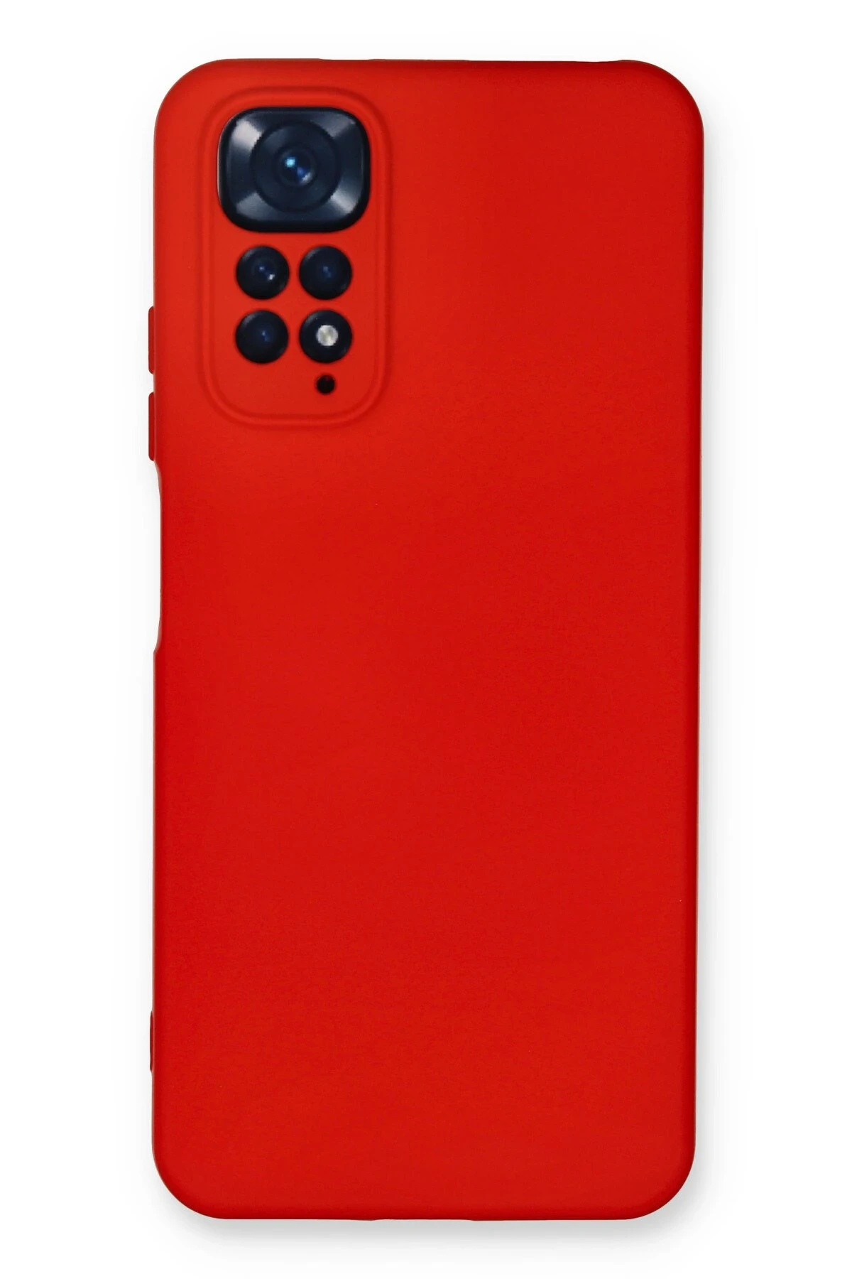 Newface Xiaomi Redmi Note 11 Kılıf Nano içi Kadife Silikon - Kırmızı