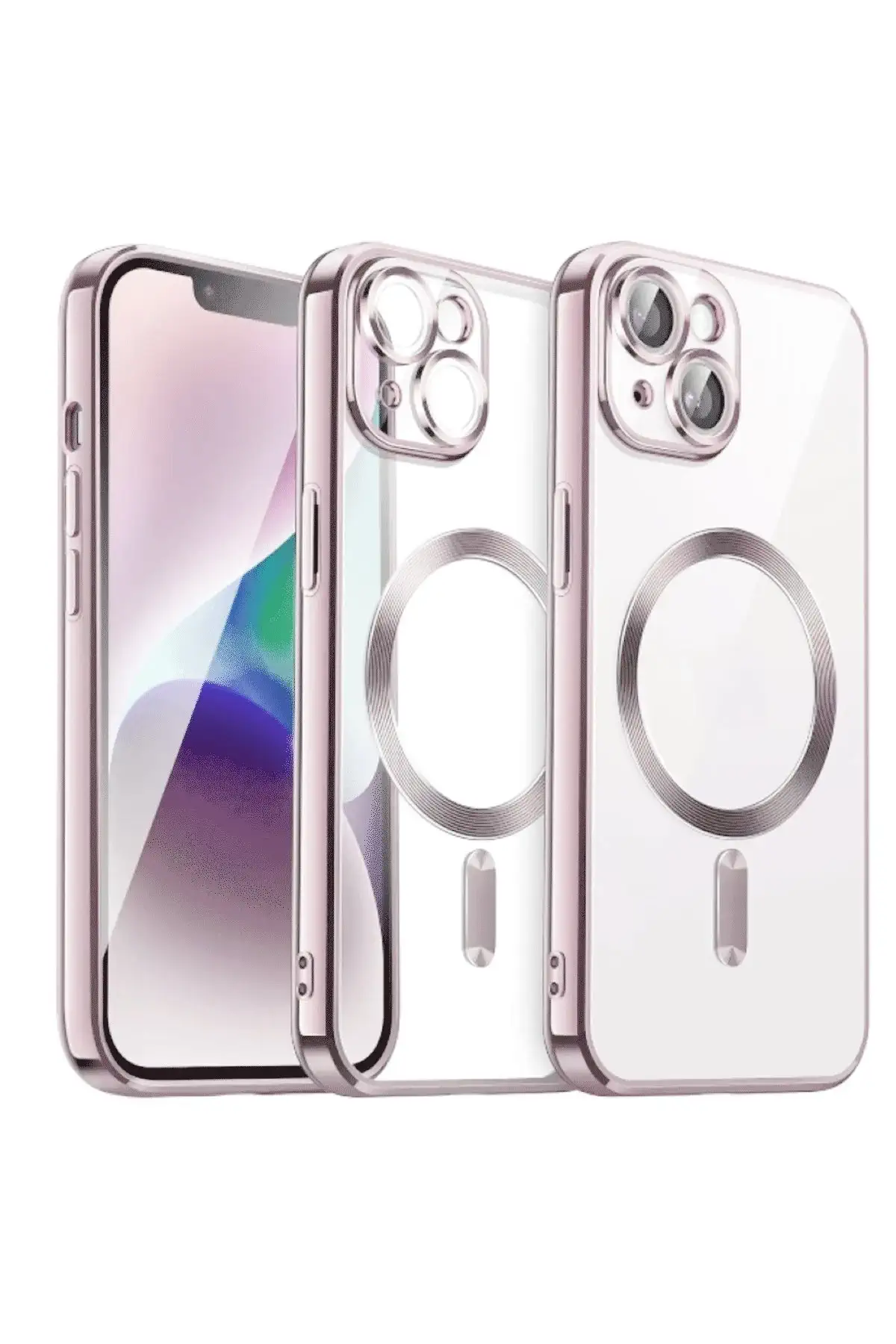 Newface iPhone 13 Kılıf Kross Magneticsafe Kapak - Rose