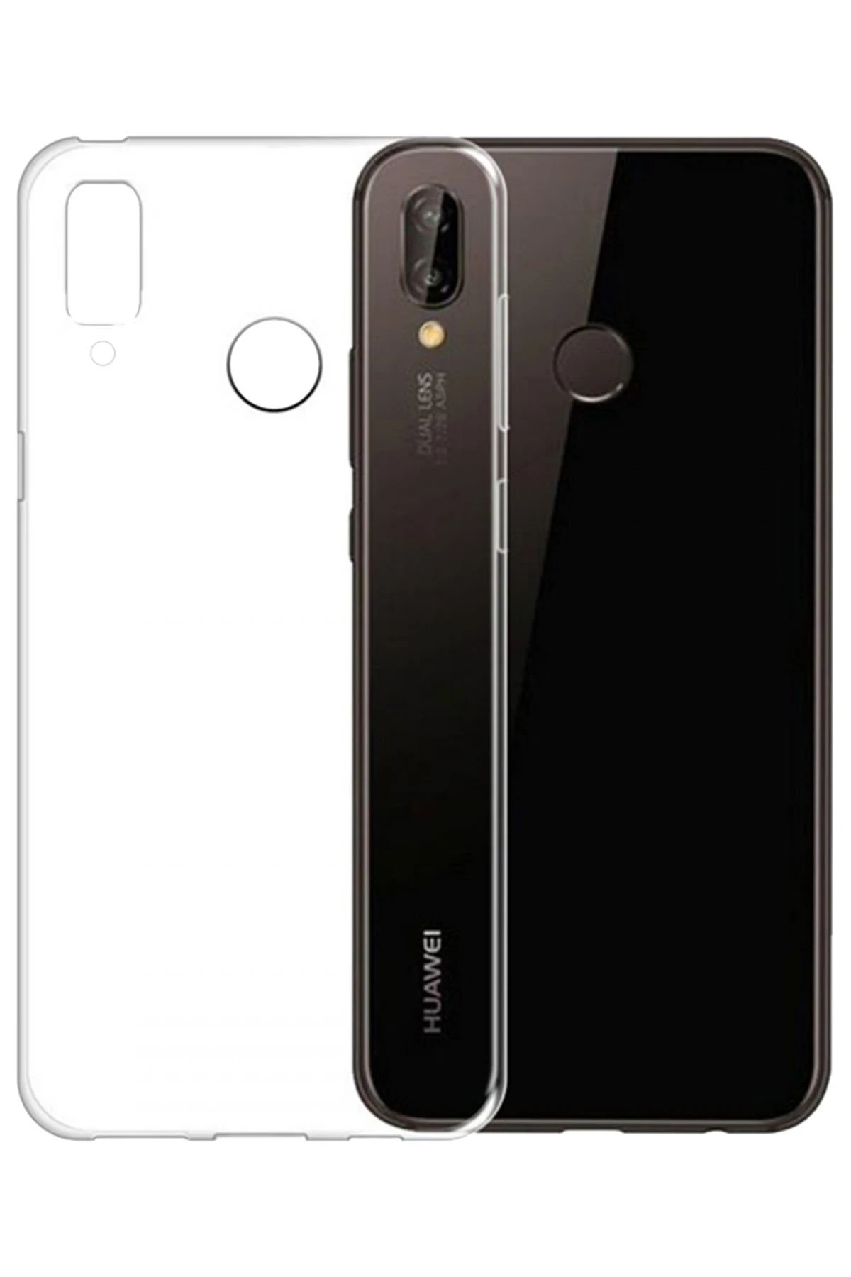 Newface Huawei P20 Lite Kılıf Lüx Şeffaf Silikon
