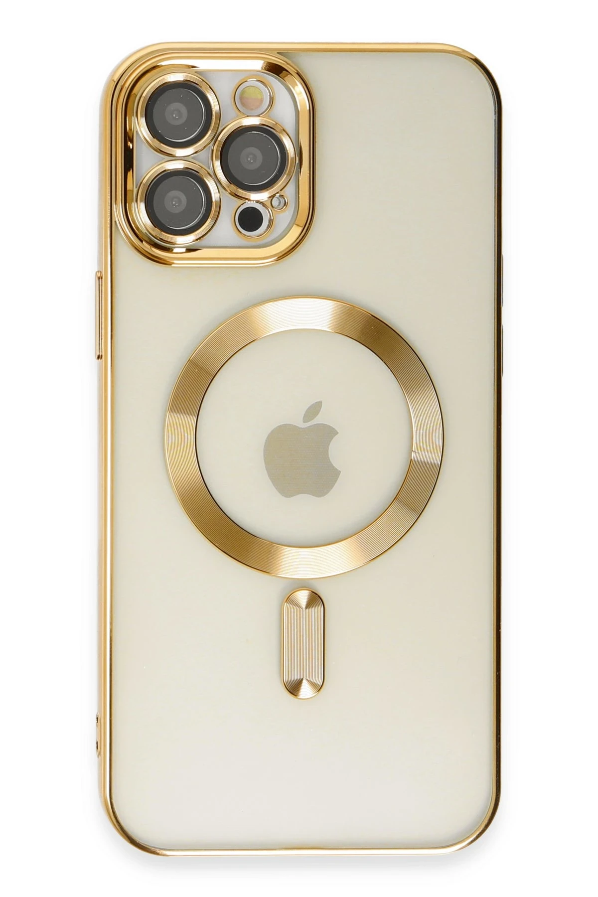 Newface iPhone 12 Pro Max Kılıf Kross Magneticsafe Kapak - Gold