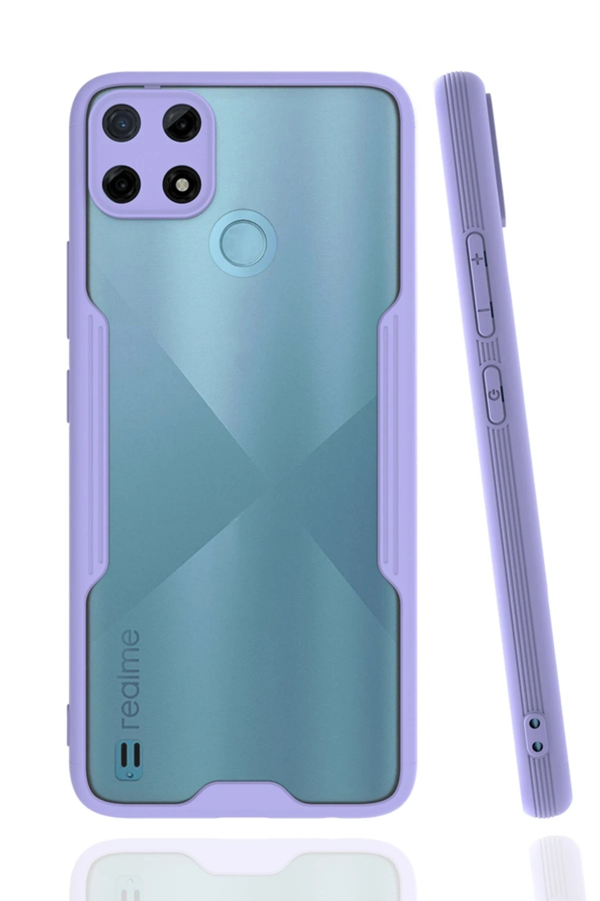 Newface Realme C25Y Kılıf Platin Silikon - Lila