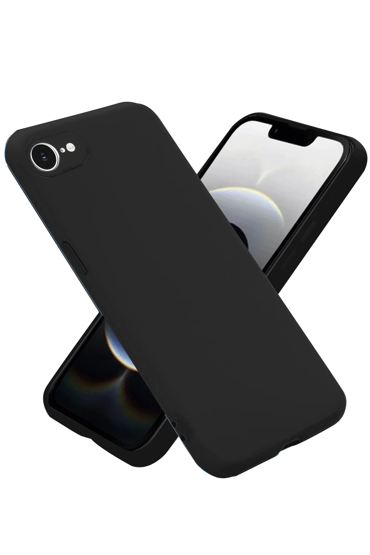 Newface iPhone 16E Kılıf First Silikon - Siyah