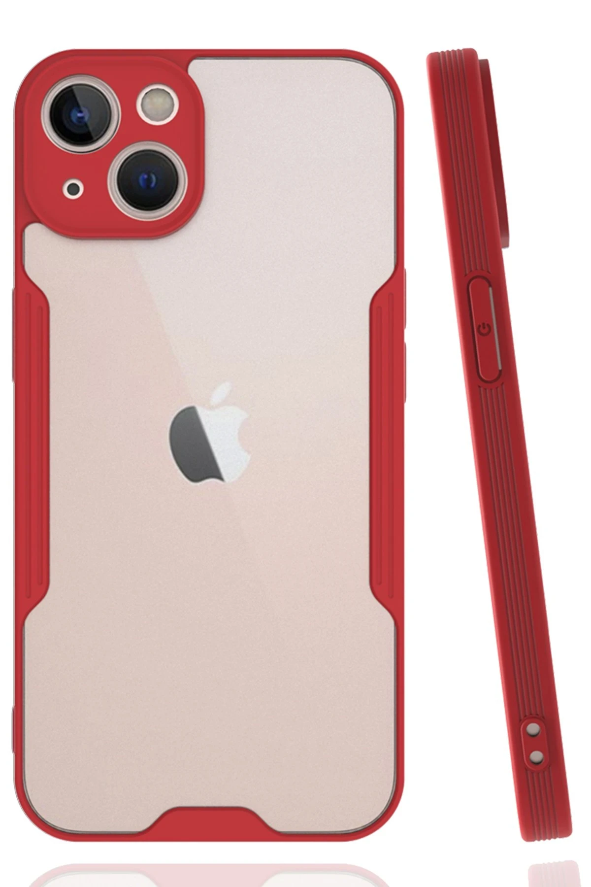 Newface iPhone 14 Kılıf Platin Silikon - Kırmızı