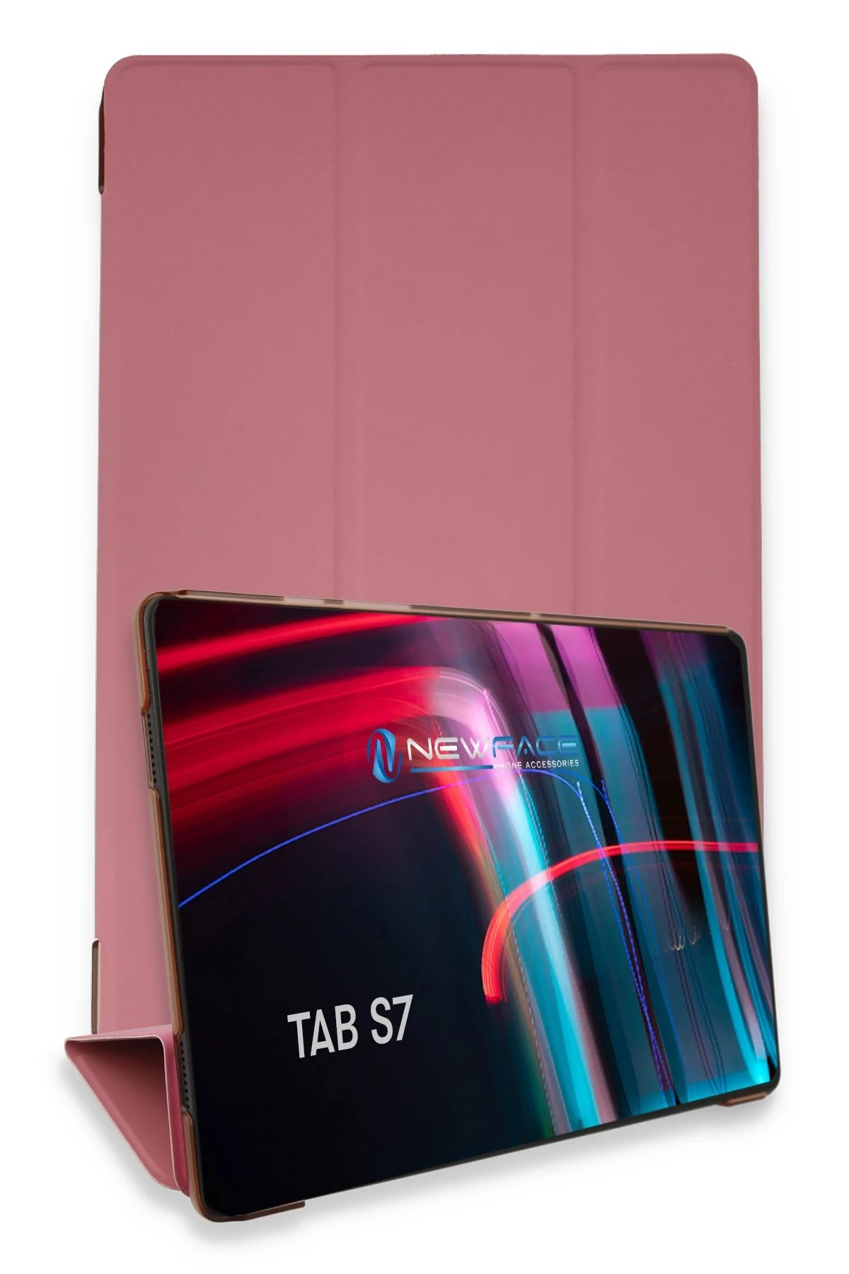 Newface Samsung Galaxy T870 Tab S7 11 Kılıf Tablet Smart Kılıf - Pembe