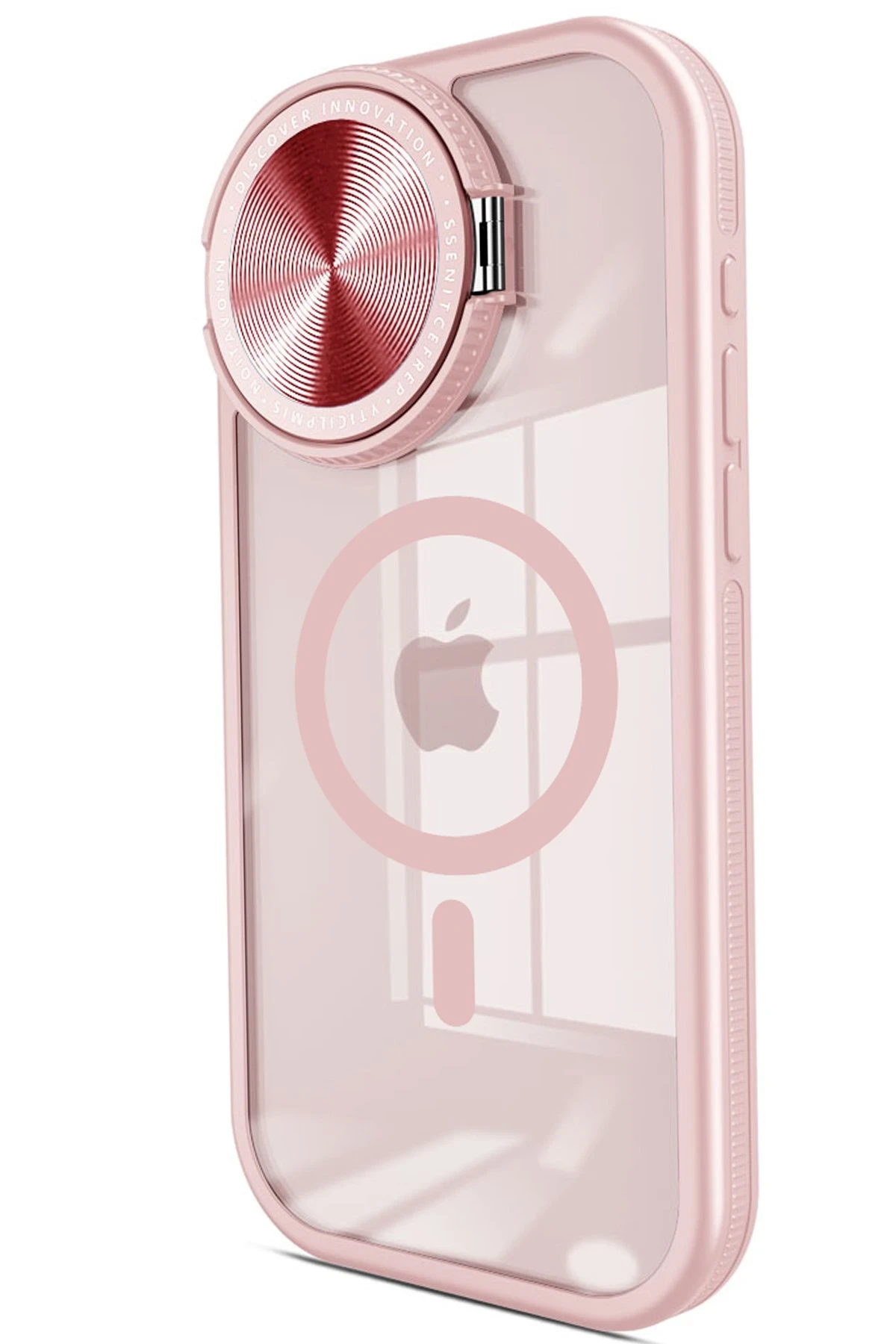 Newface iPhone 11 Kılıf Teleskop Lens Magsafe Silikon Kapak - Pembe