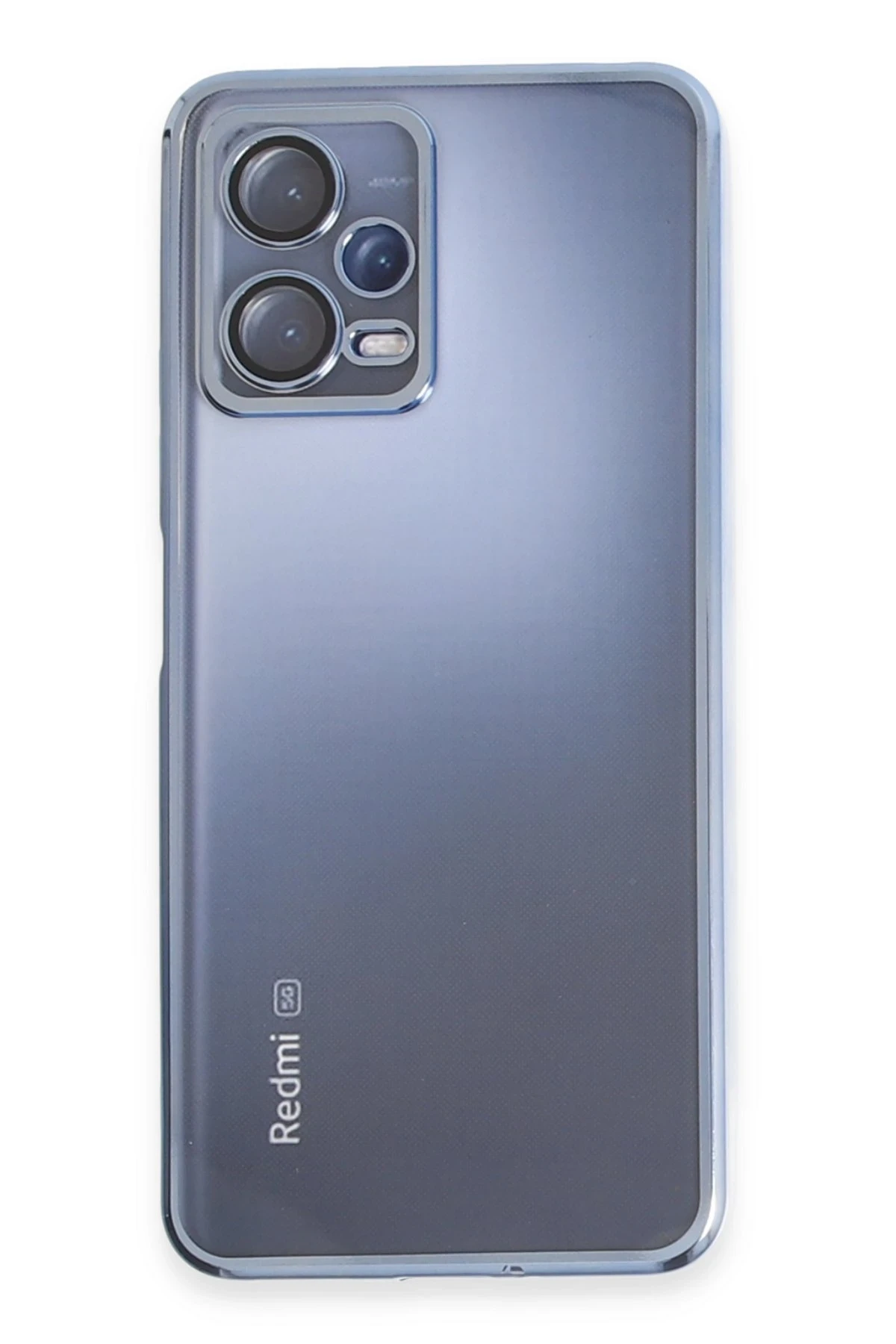 Newface Xiaomi Redmi Note 12 5G Kılıf Razer Lensli Silikon - Açık Mavi