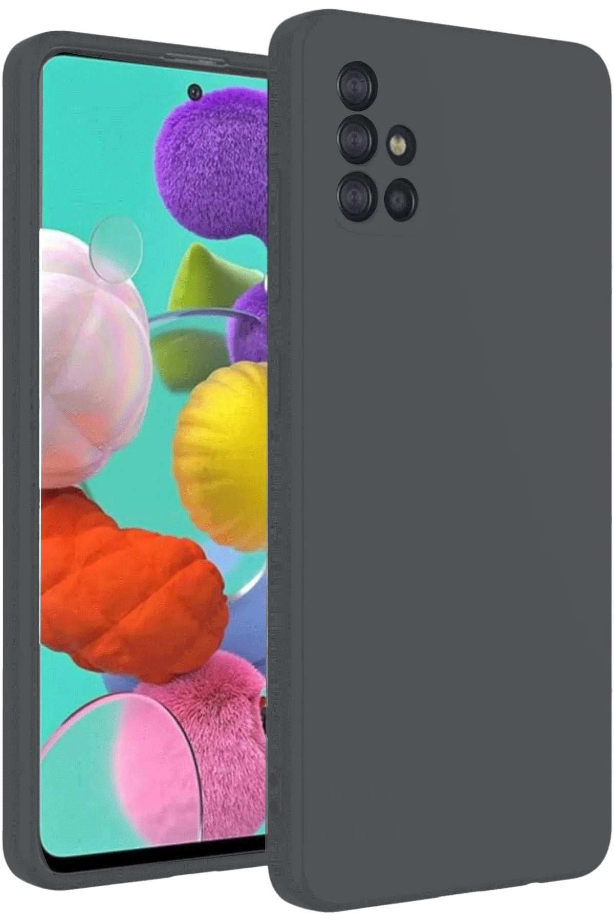 Newface Samsung Galaxy A31 Kılıf Nano içi Kadife Silikon - Gri
