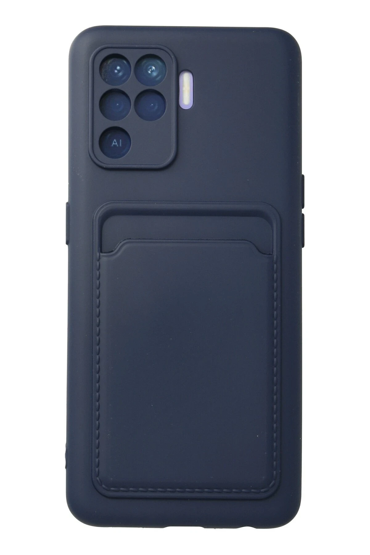 Newface Oppo Reno 5 Lite Kılıf Kelvin Kartvizitli Silikon - Lacivert