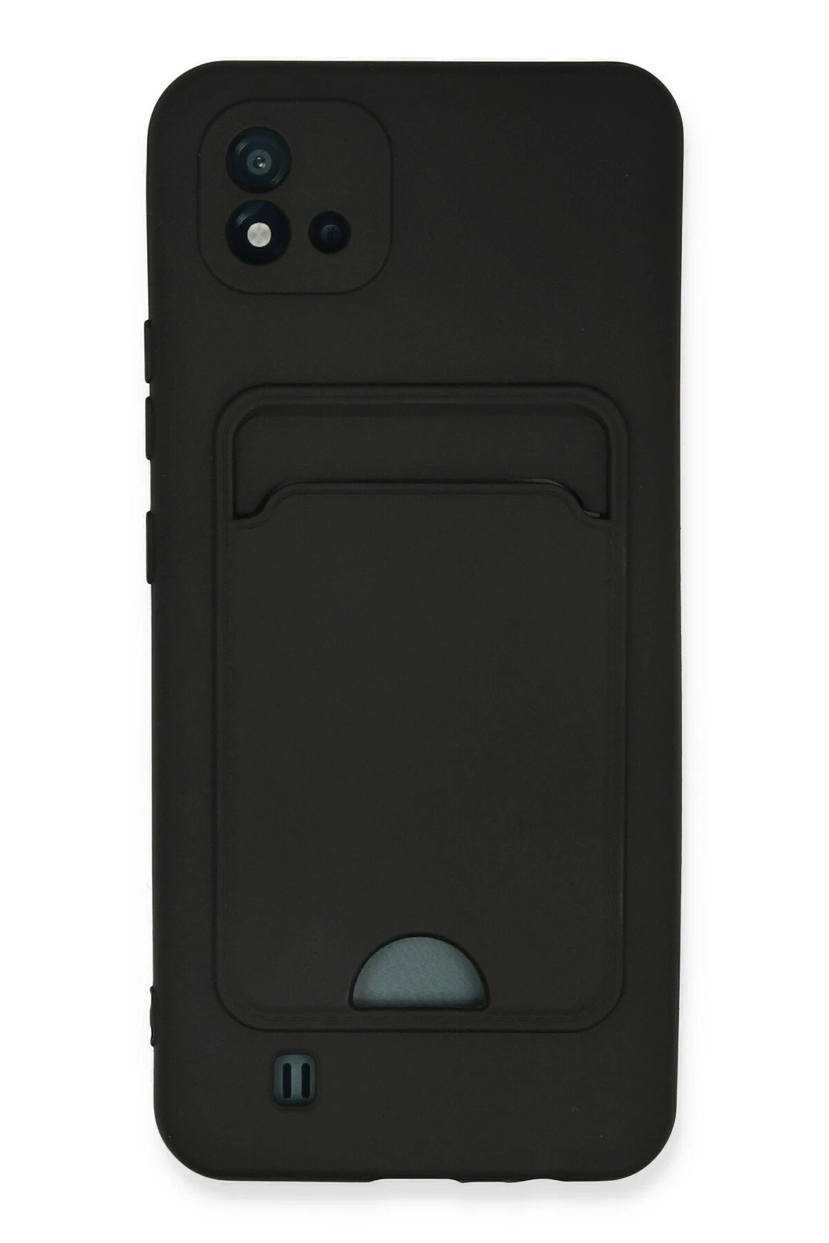 Newface Realme C11 2021 Kılıf Kelvin Kartvizitli Silikon - Siyah