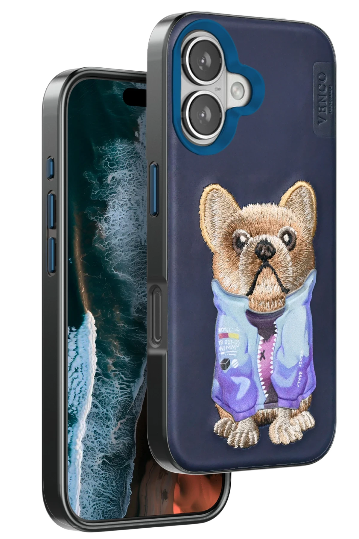 Venco iPhone 16 Cute Desenli Kapak - Lacivert