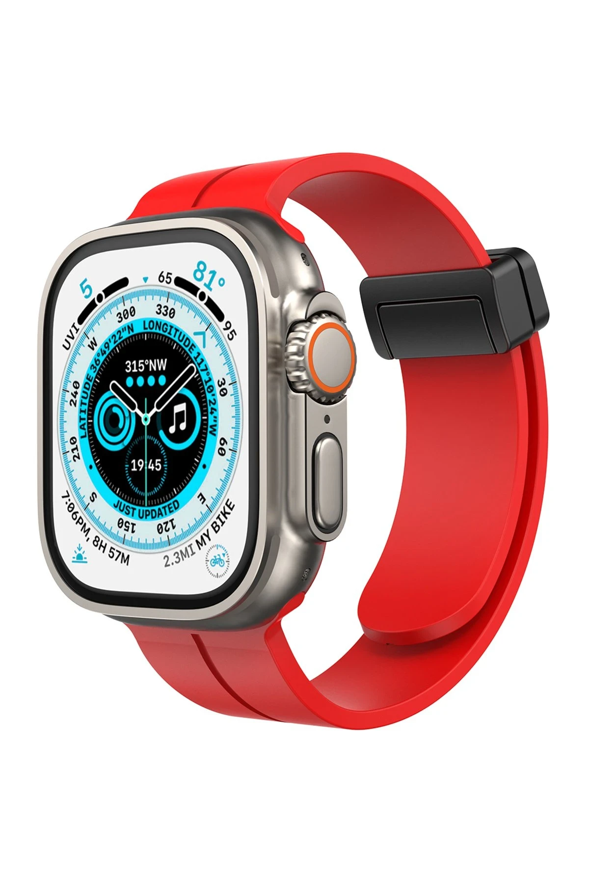 Newface Apple Watch 38mm KR412 Elegance Stylısh Kordon - Kırmızı