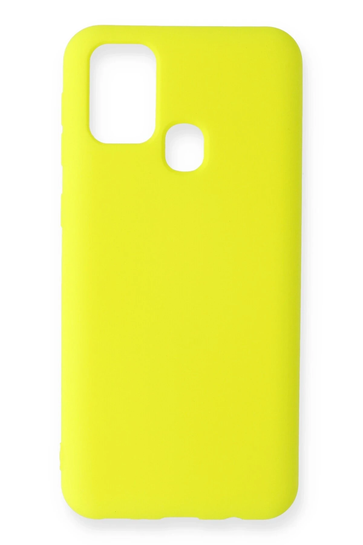Newface Samsung Galaxy M31 Kılıf Nano içi Kadife Silikon - Sarı