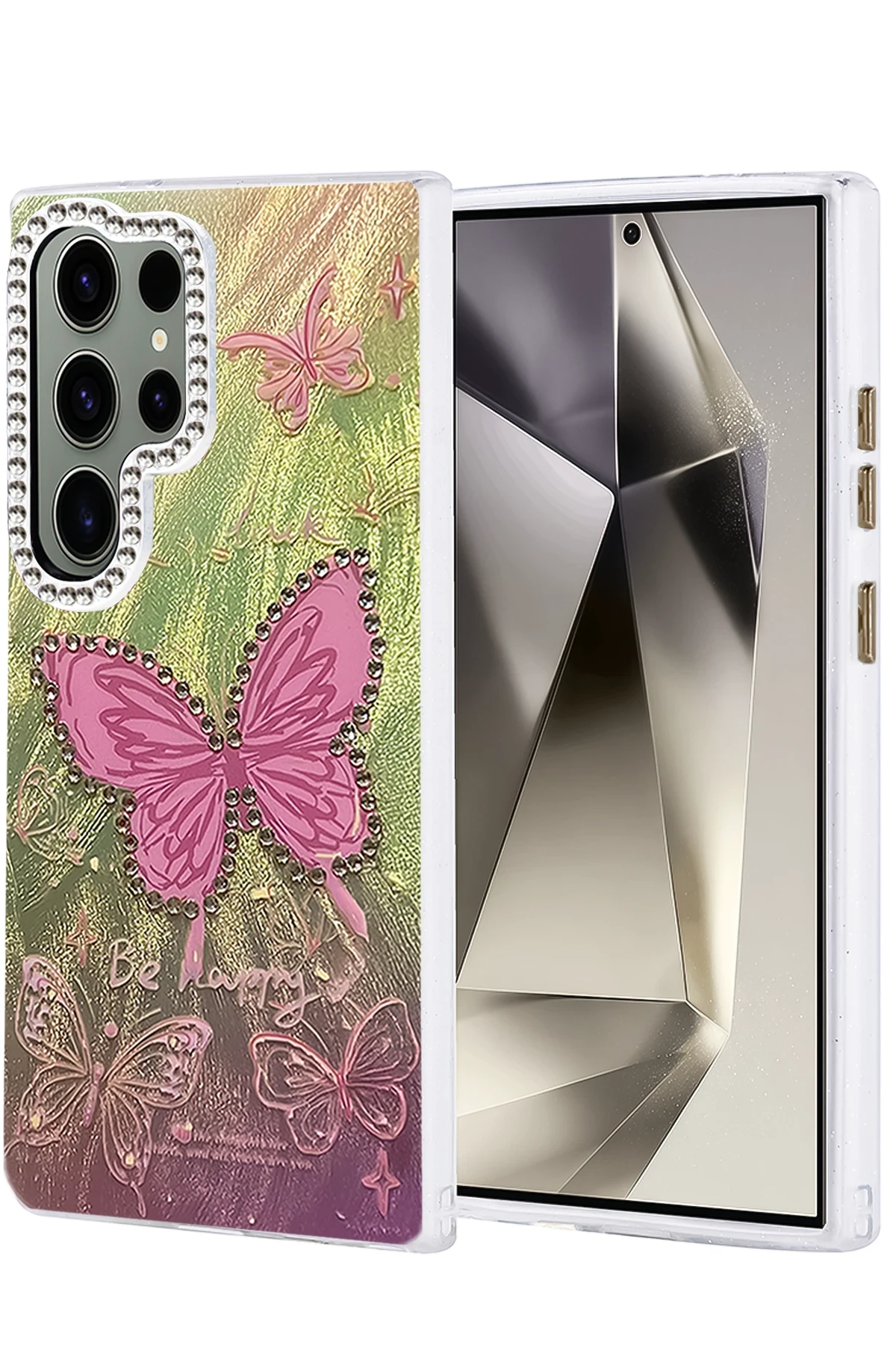 Newface Samsung Galaxy S24 Ultra Kılıf Blade Aynalı Desenli Kapak - Desen 5
