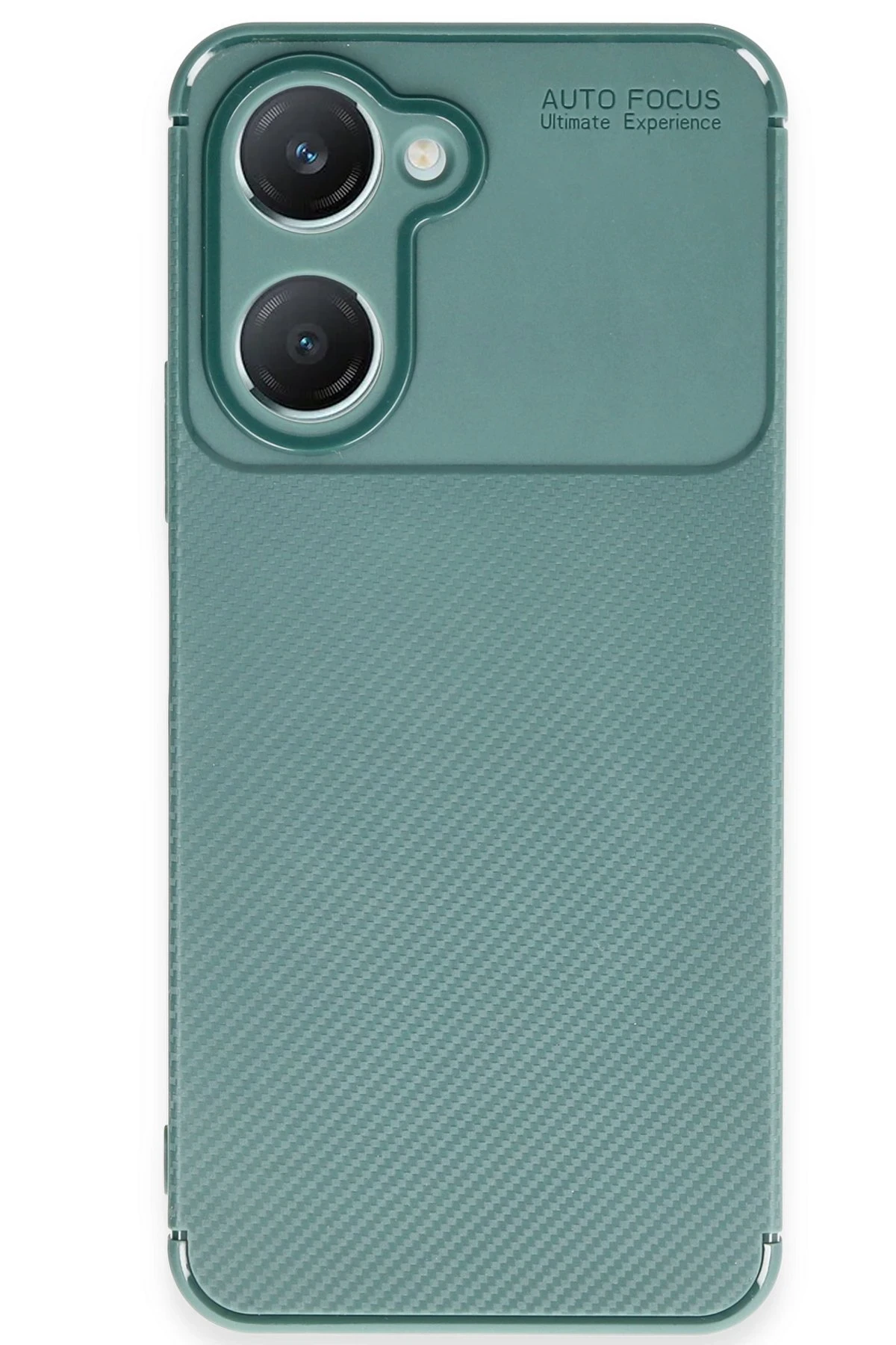 Newface Vivo Y18 Kılıf Auto Focus Karbon Kapak - Koyu Yeşil