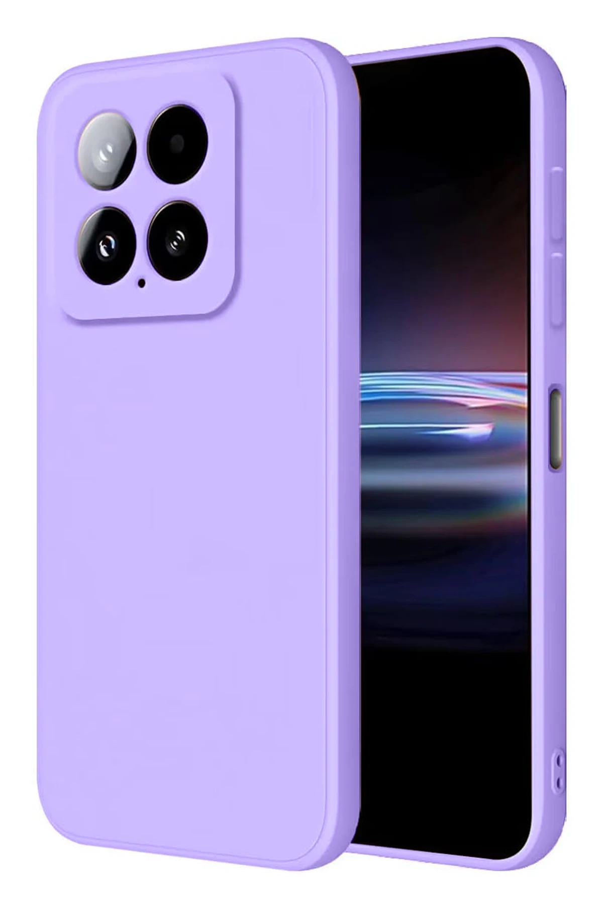 Newface Xiaomi Mi 14T Pro Kılıf Nano içi Kadife Silikon - Lila
