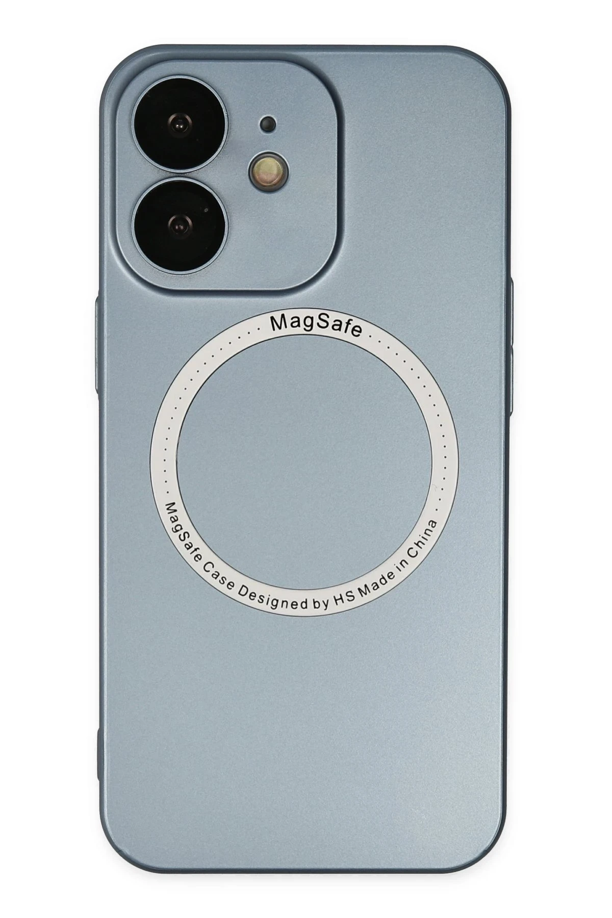 Newface iPhone 12 Kılıf Jack Magneticsafe Lens Silikon - Sierra Blue