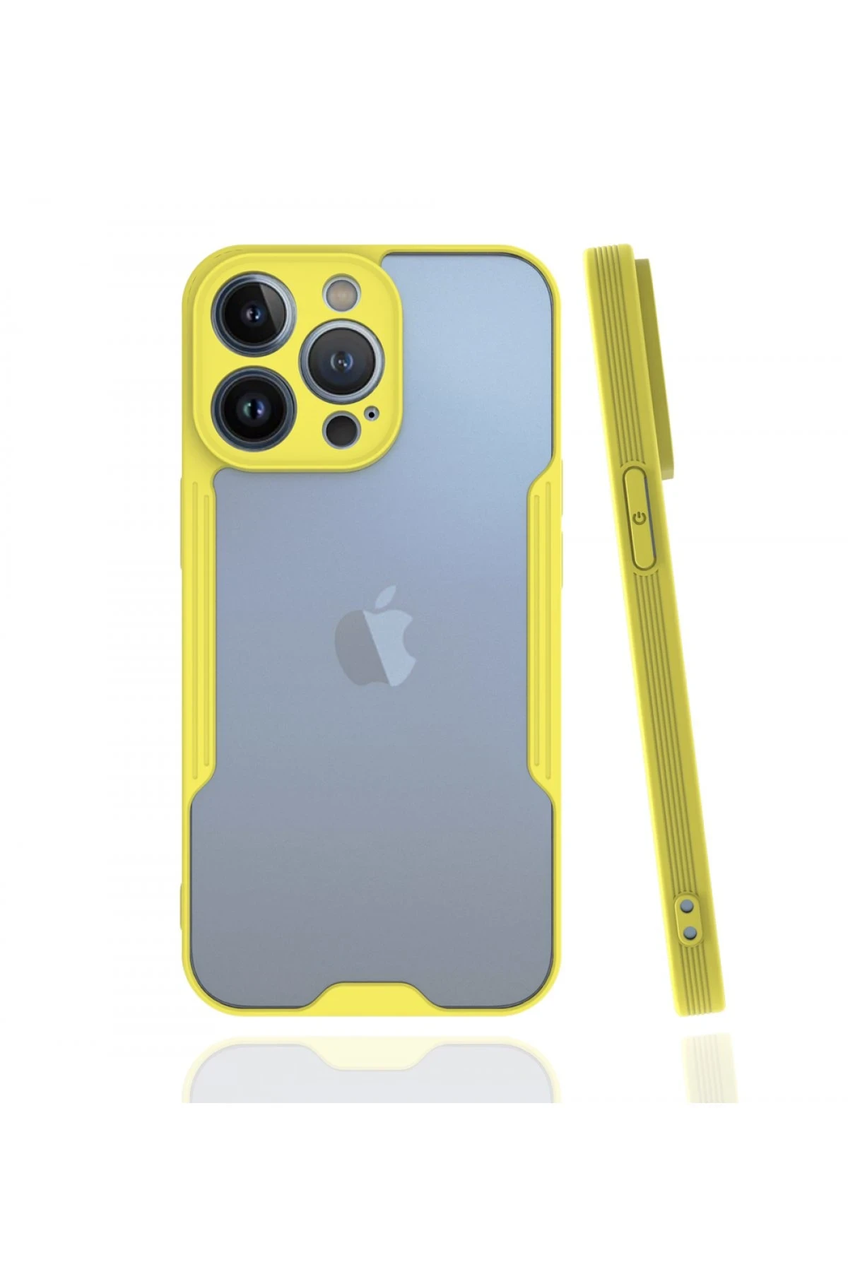 Newface iPhone 13 Pro Kılıf Platin Silikon - Sarı