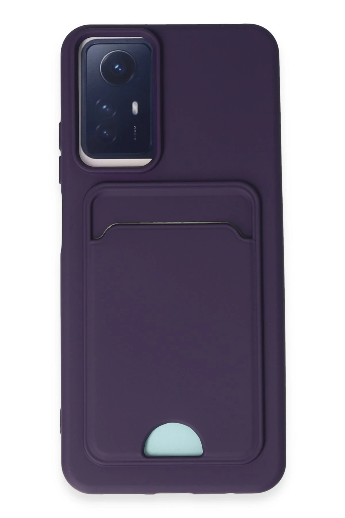 Newface Xiaomi Redmi Note 12S Kılıf Kelvin Kartvizitli Silikon - Derin Mor