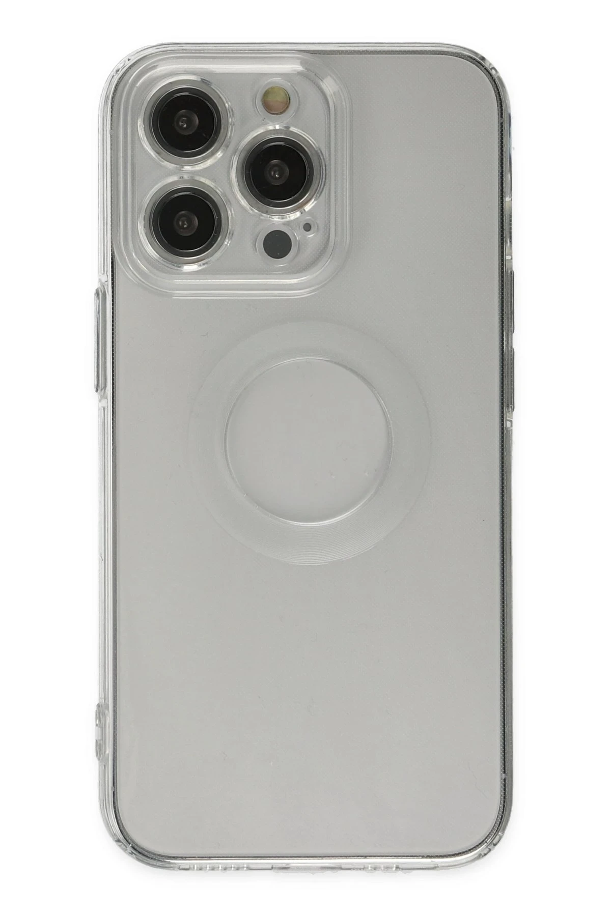 Newface iPhone 13 Pro Kılıf Santa Lens Silikon - Şeffaf