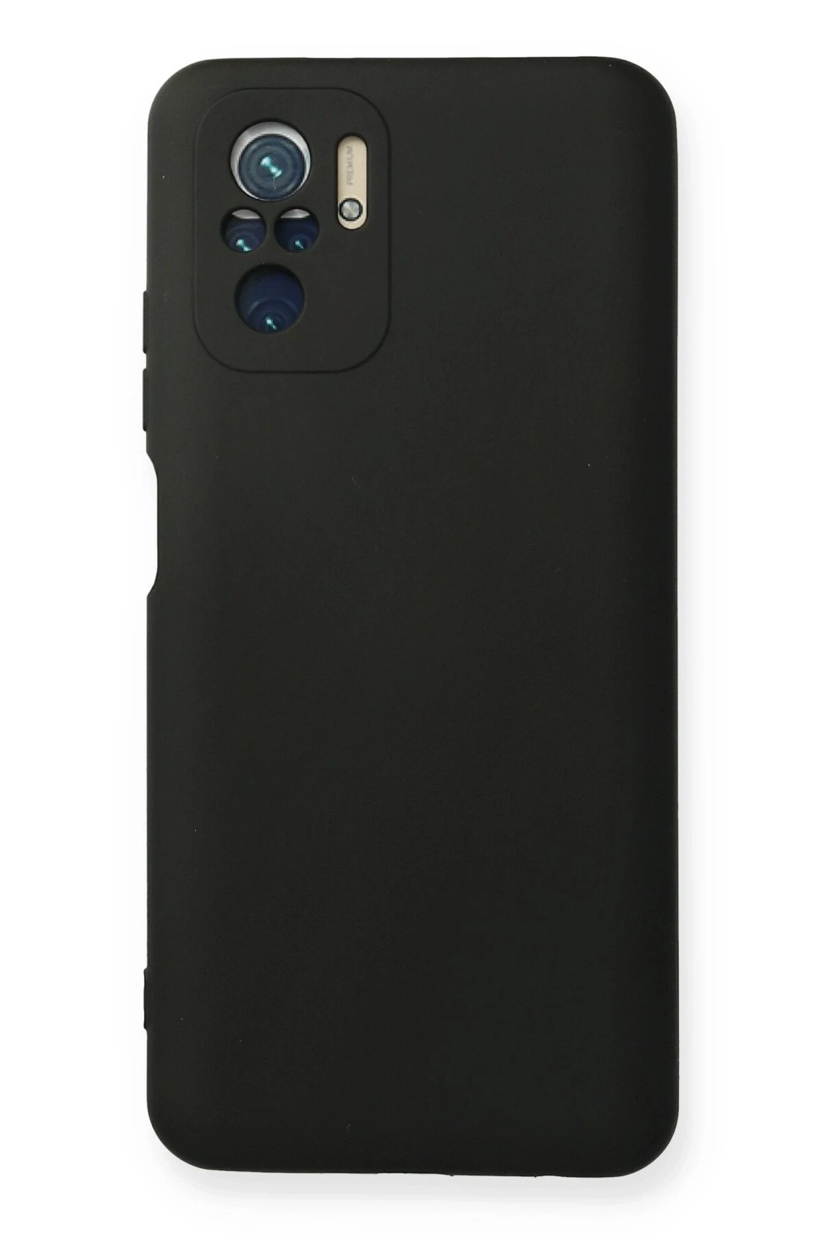Newface Xiaomi Redmi Note 10 Kılıf Nano içi Kadife Silikon - Siyah