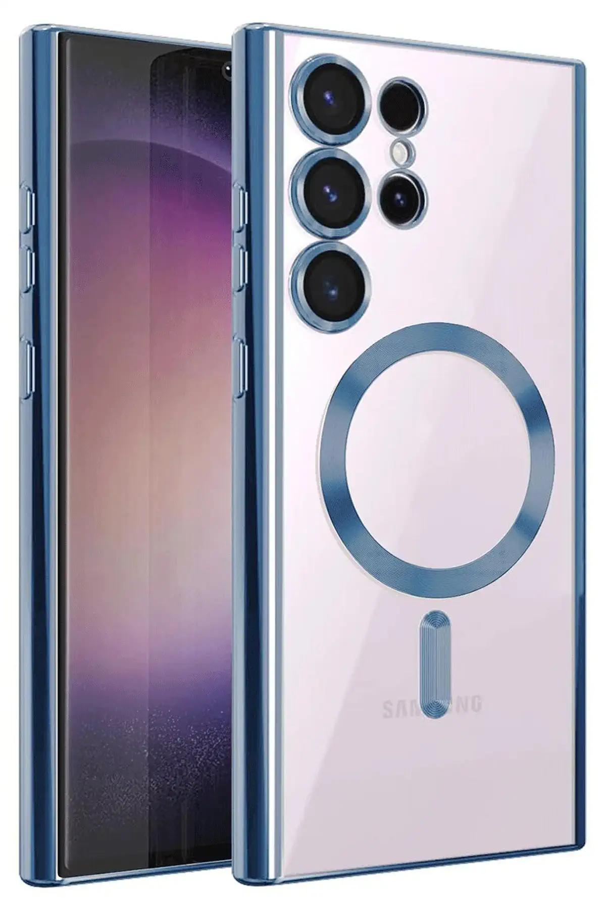 Newface Samsung Galaxy S25 Ultra Kılıf Kross Magneticsafe Kapak - Sierra Blue