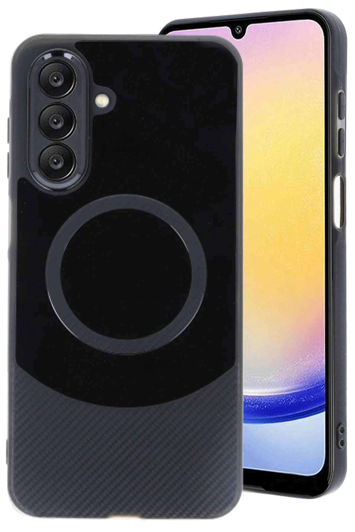Newface Samsung A26 Kılıf Maya Karbon Kapak - Siyah