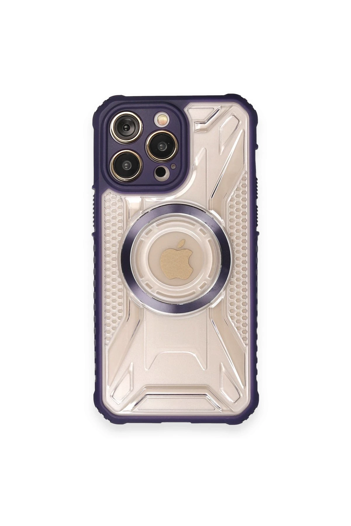 Newface iPhone 12 Pro Max Kılıf Prag Magneticsafe Kapak - Derin Mor