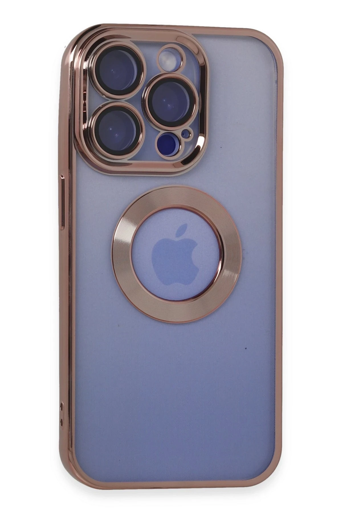 Newface iPhone 15 Pro Kılıf Slot Silikon - Rose Gold
