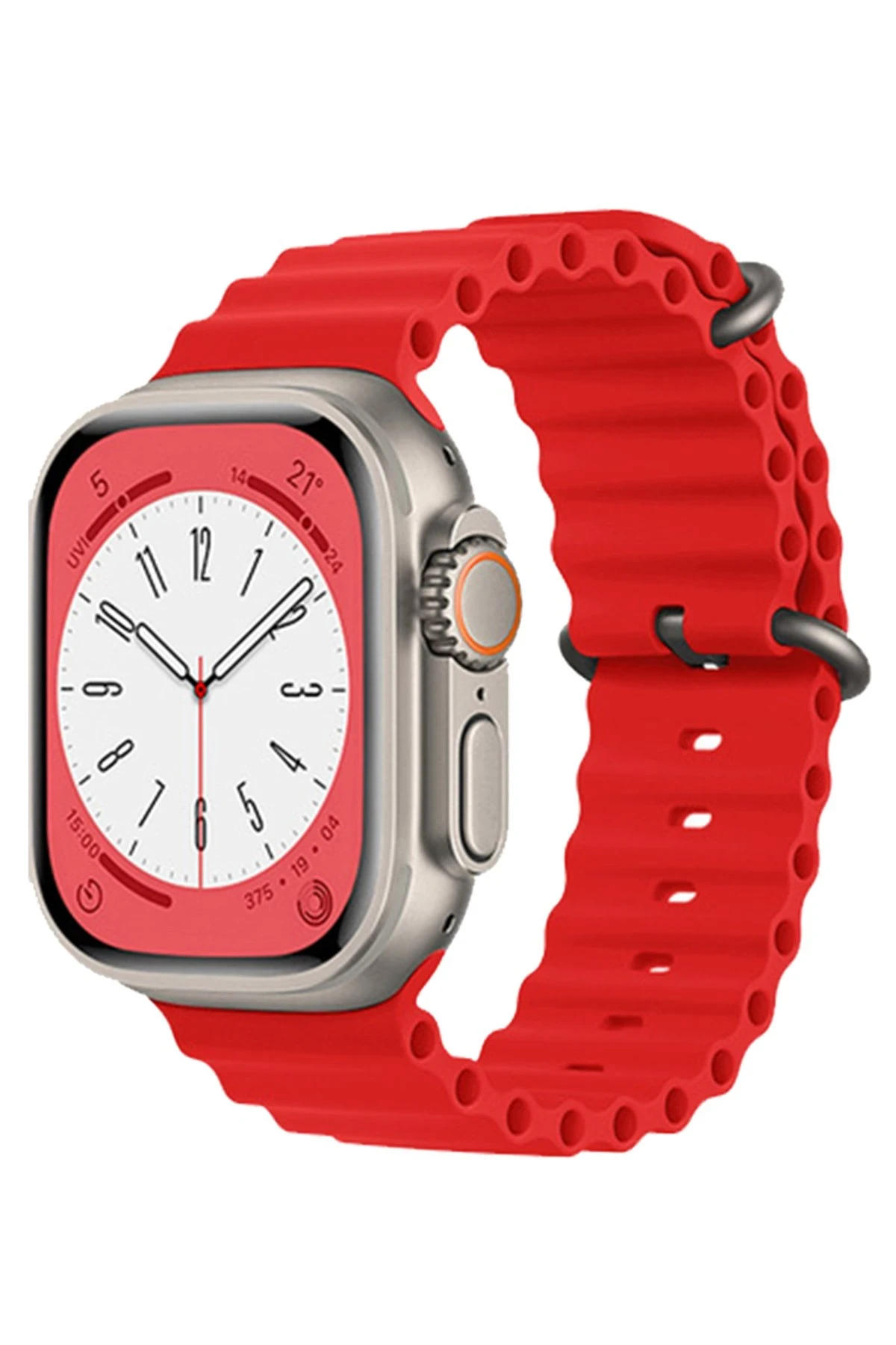 Newface Apple Watch 42mm Ocean Kordon - Kırmızı