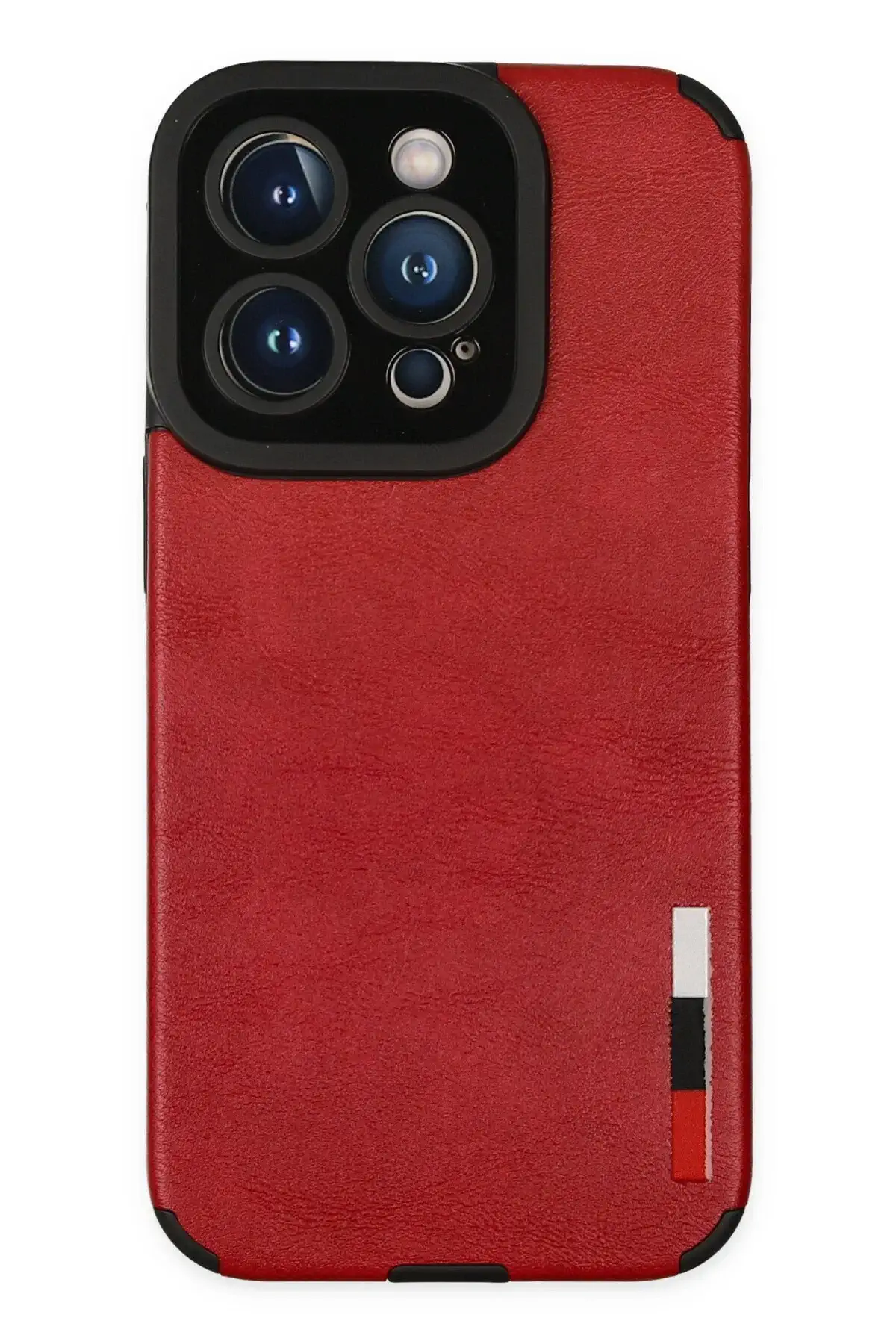 Newface iPhone 14 Pro Kılıf Loop Deri Silikon - Kırmızı